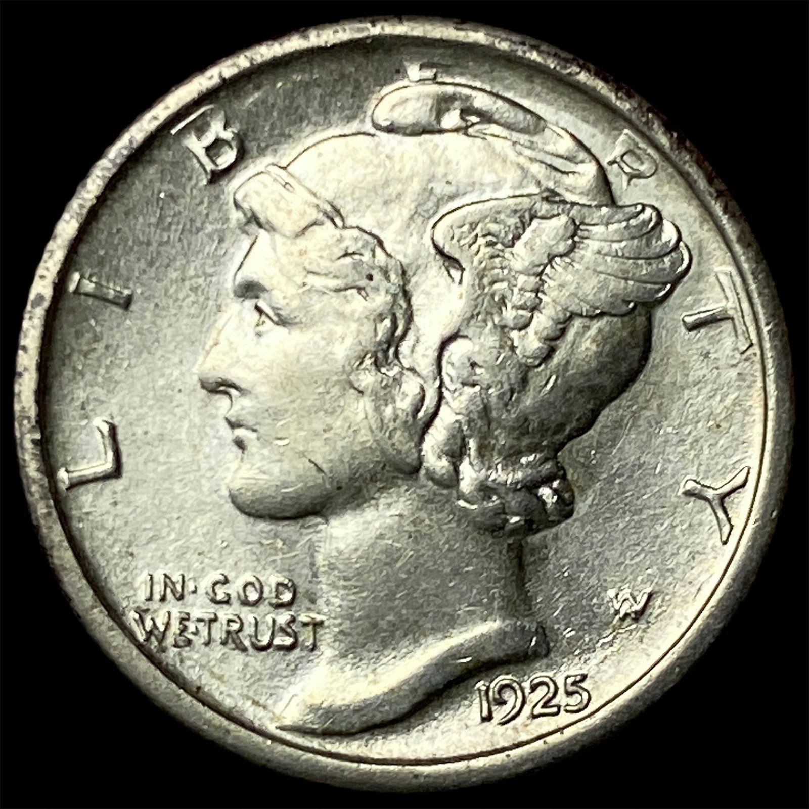 1925-S Silver Mercury Dime CHOICE AU (1 of 2)