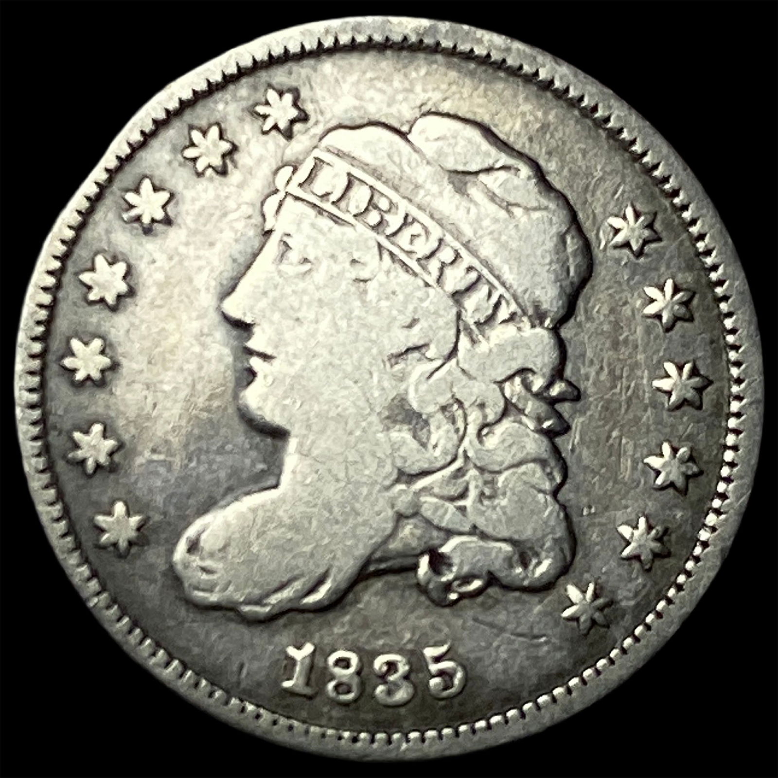 1835 Capped Bust Half Dime NICELY CIRCULATED (1 of 2)
