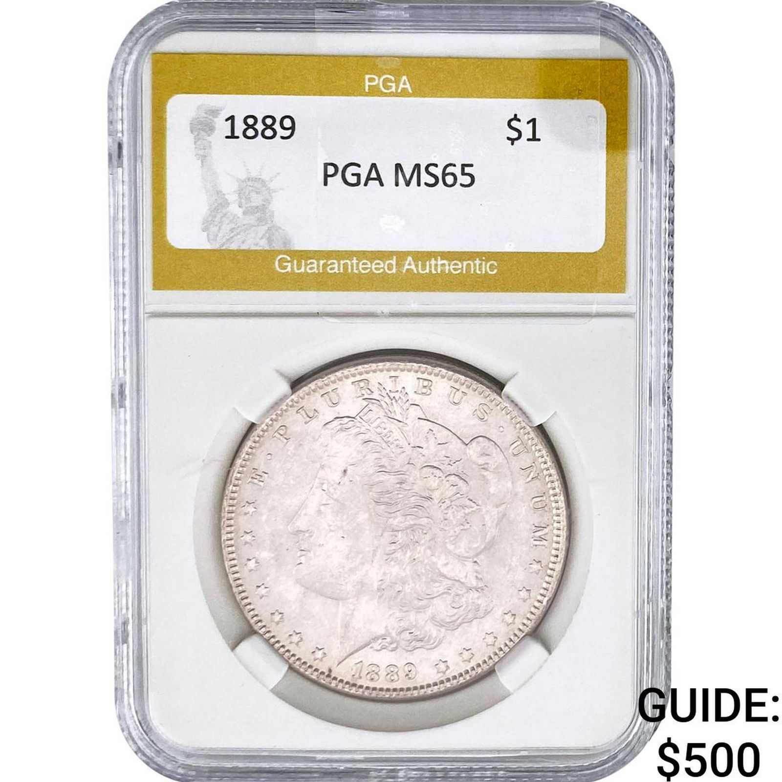 1889 Morgan Silver Dollar PGA MS65: 1889 Morgan Silver Dollar PGA MS65