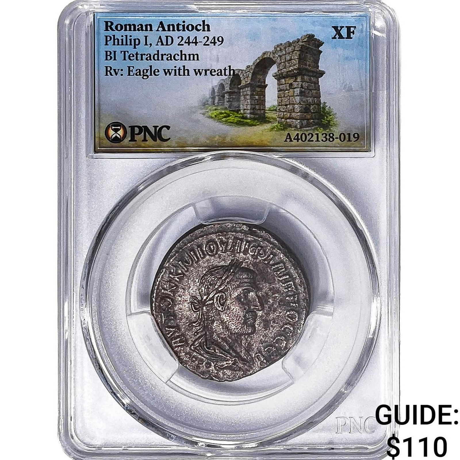 Roman Antioch Philip I 244-249 AD Bi-Tetradrachm PNC XF: Roman Antioch Philip I 244-249 AD Bi-Tetradrachm PNC XF