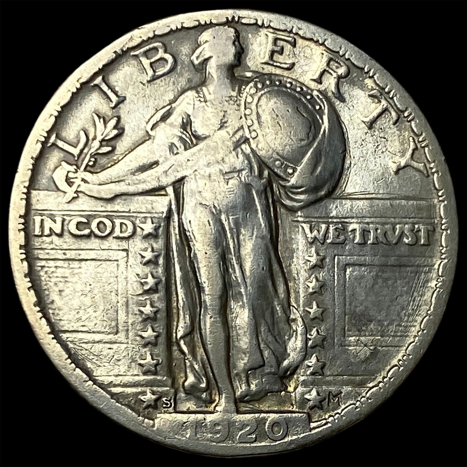 1920-S Standing Liberty Quarter NEARLY UNCIRCULATED: 1920-S Standing Liberty Quarter NEARLY UNCIRCULATED