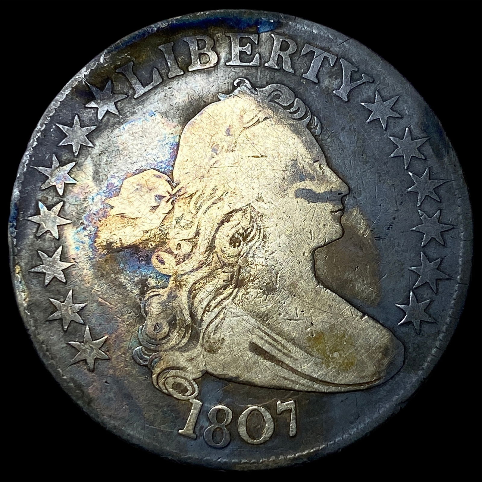 1807 Silver Draped Bust Half Dollar NICELY CIRCULATED (1 of 2)