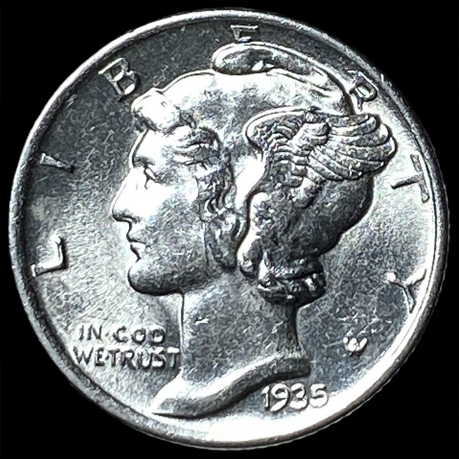 1935 Mercury Dime CHOICE BU (1 of 2)
