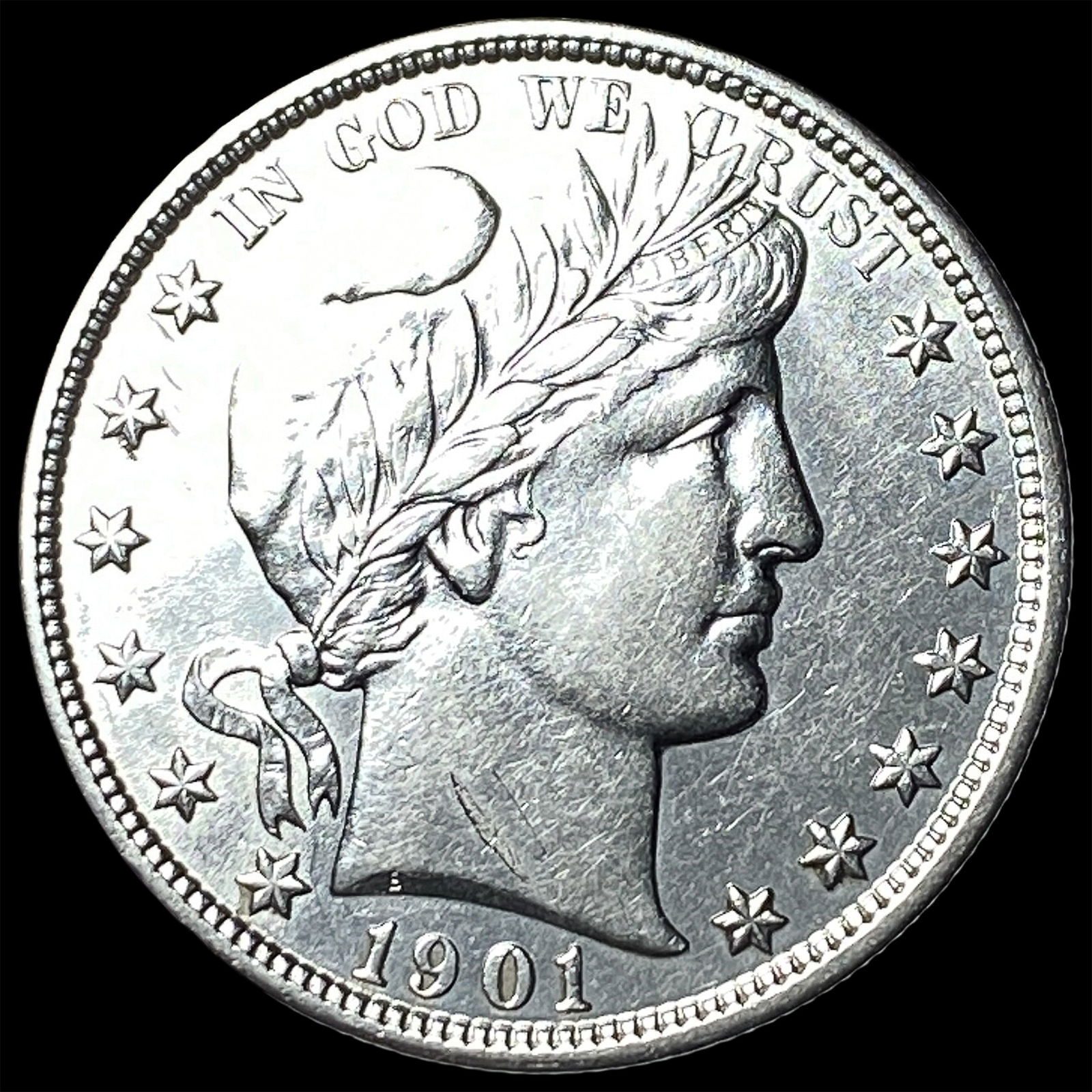 1901 Silver Barber Half Dollar CLOSELY UNCIRCULATED (1 of 2)