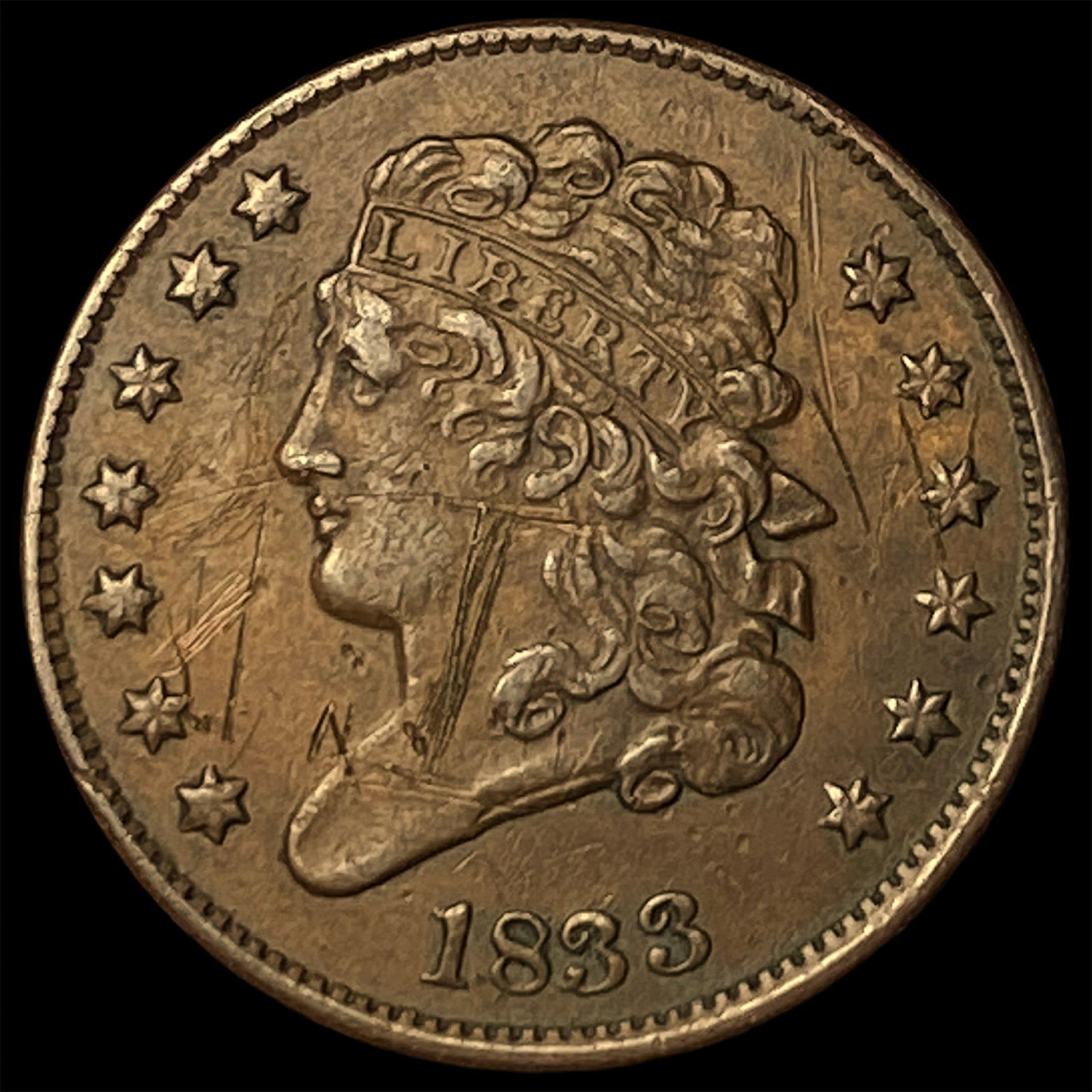 1833 Classic Head Half Cent HIGH GRADE (1 of 2)