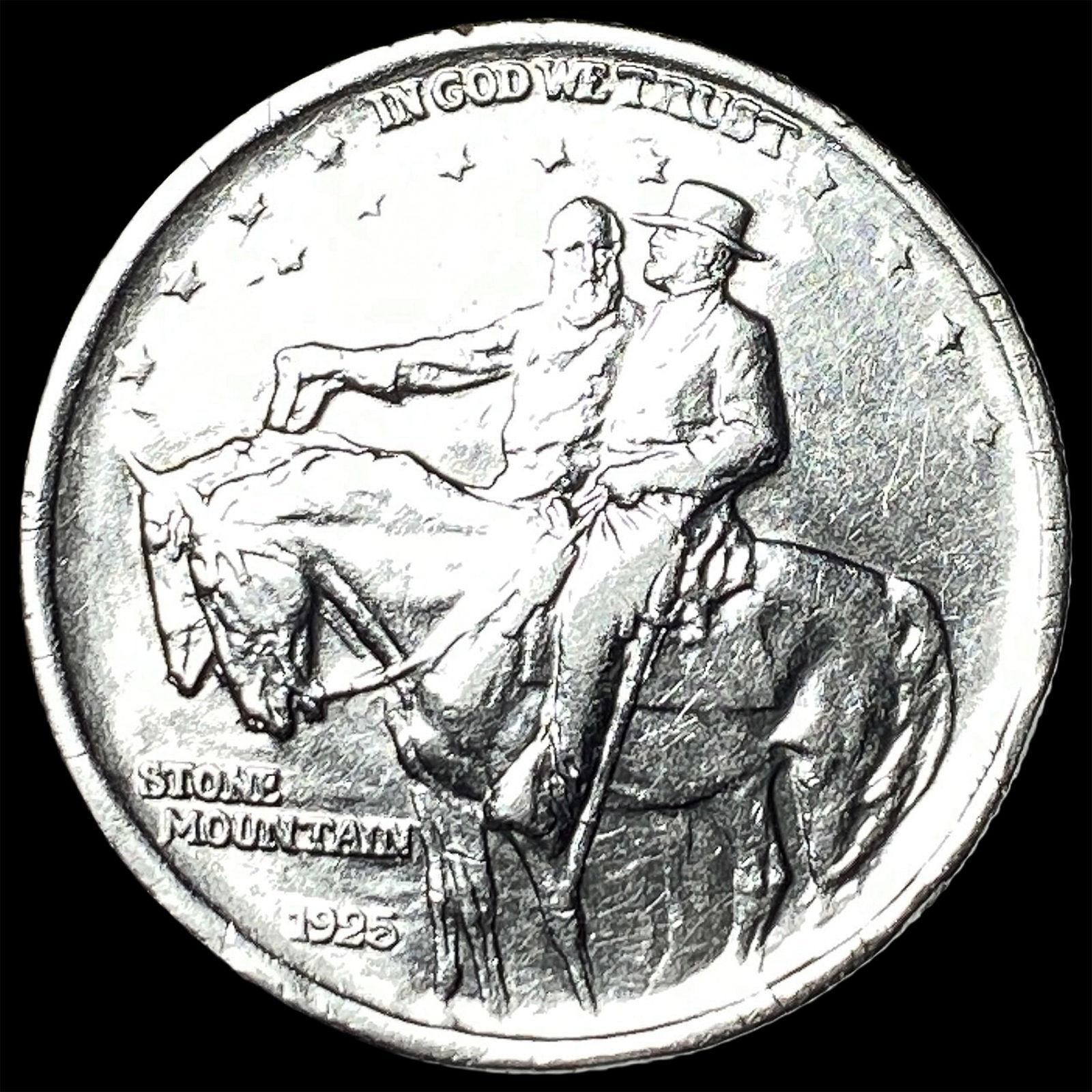 1925 Stone Mountain Silver Half Dollar NEARLY UNCIRCULATED: 1925 Stone Mountain Silver Half Dollar NEARLY UNCIRCULATED