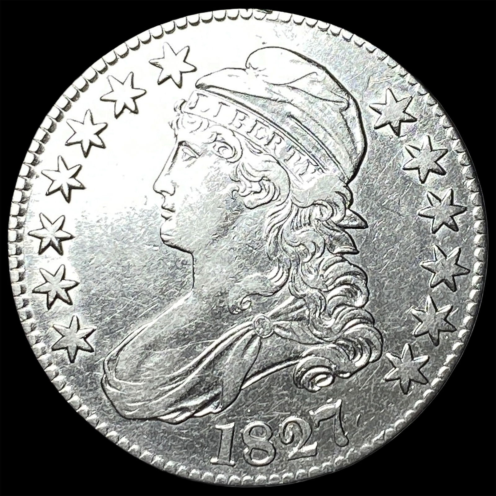 1827 Capped Bust Half Dollar CLOSELY UNCIRCULATED (1 of 2)