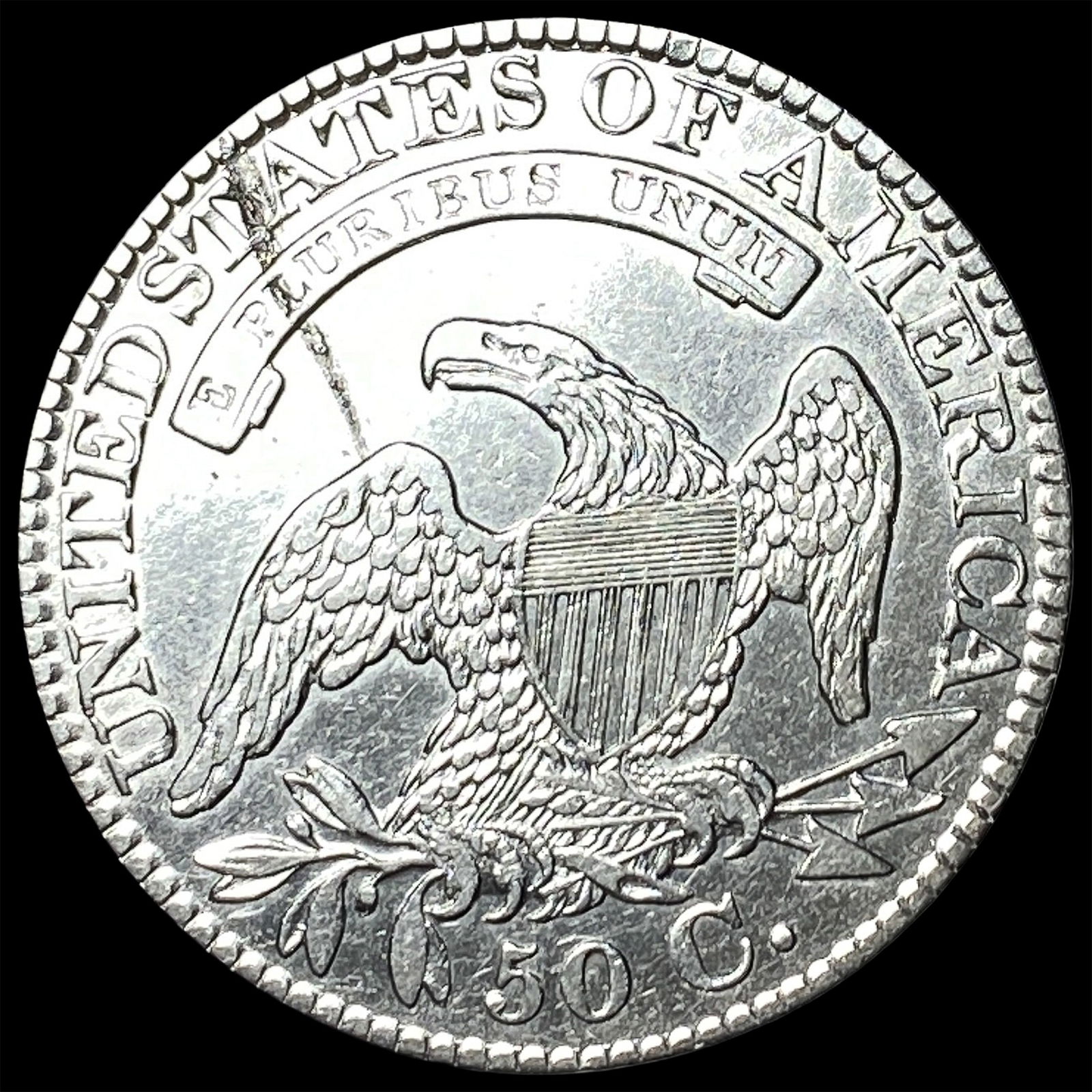 1827 Capped Bust Half Dollar CLOSELY UNCIRCULATED - 2