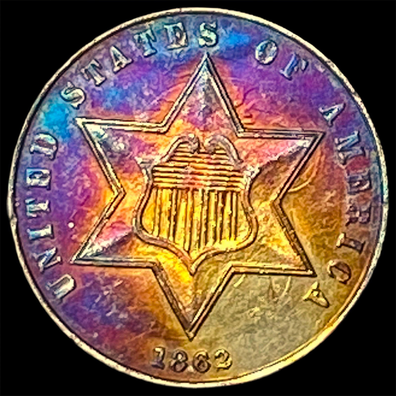 1862 Silver Three-Cent Piece UNCIRCULATED (1 of 2)