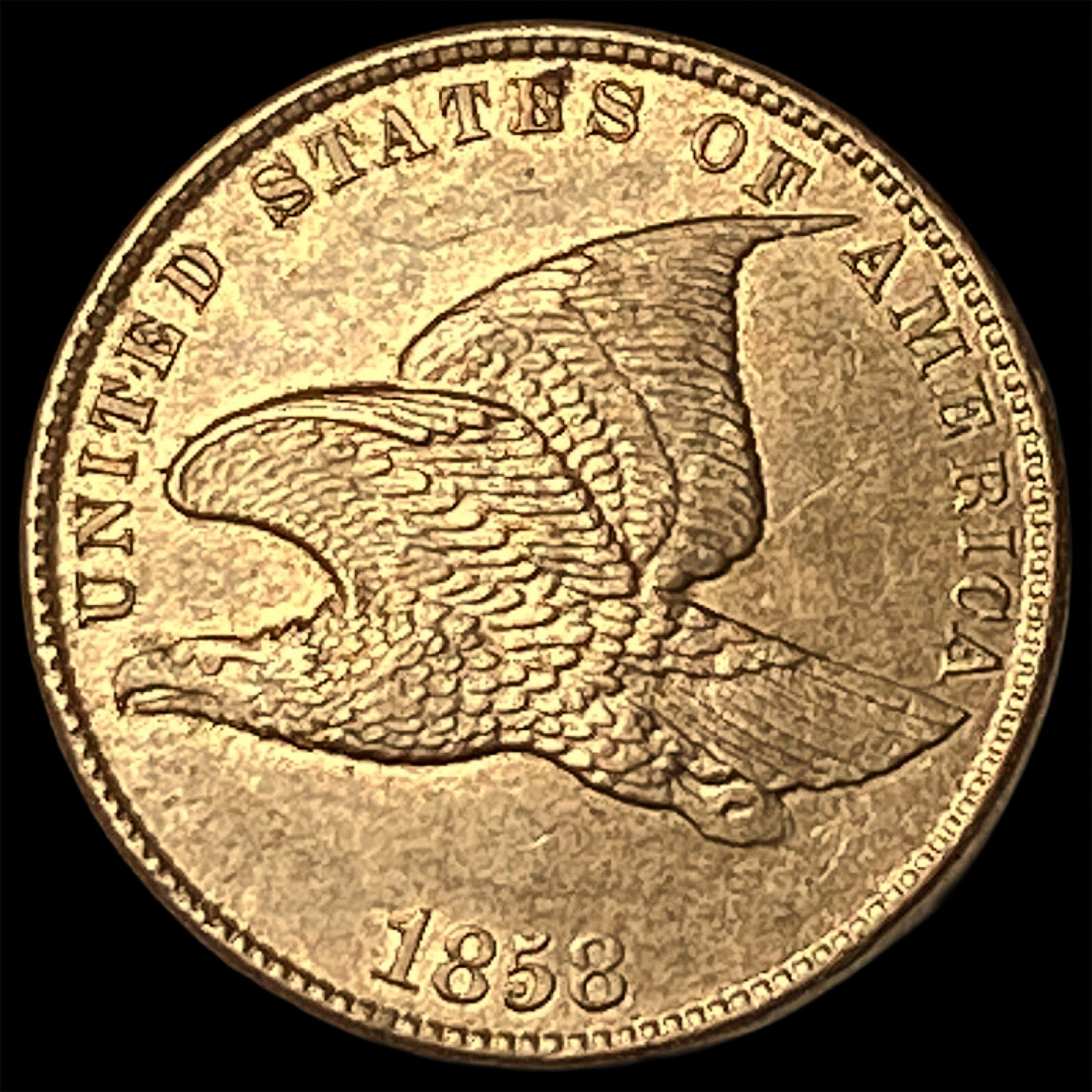 1858 Copper-Nickel Flying Eagle Cent UNCIRCULATED (1 of 2)