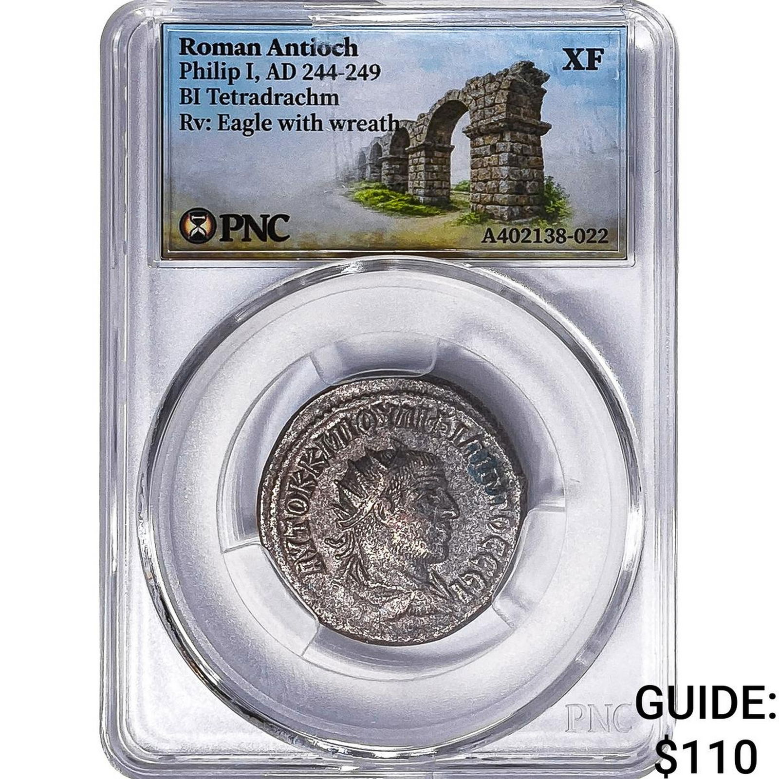 Roman Antioch Philip I 244-249 AD Bi-Tetradrachm PNC XF: Roman Antioch Philip I 244-249 AD Bi-Tetradrachm PNC XF