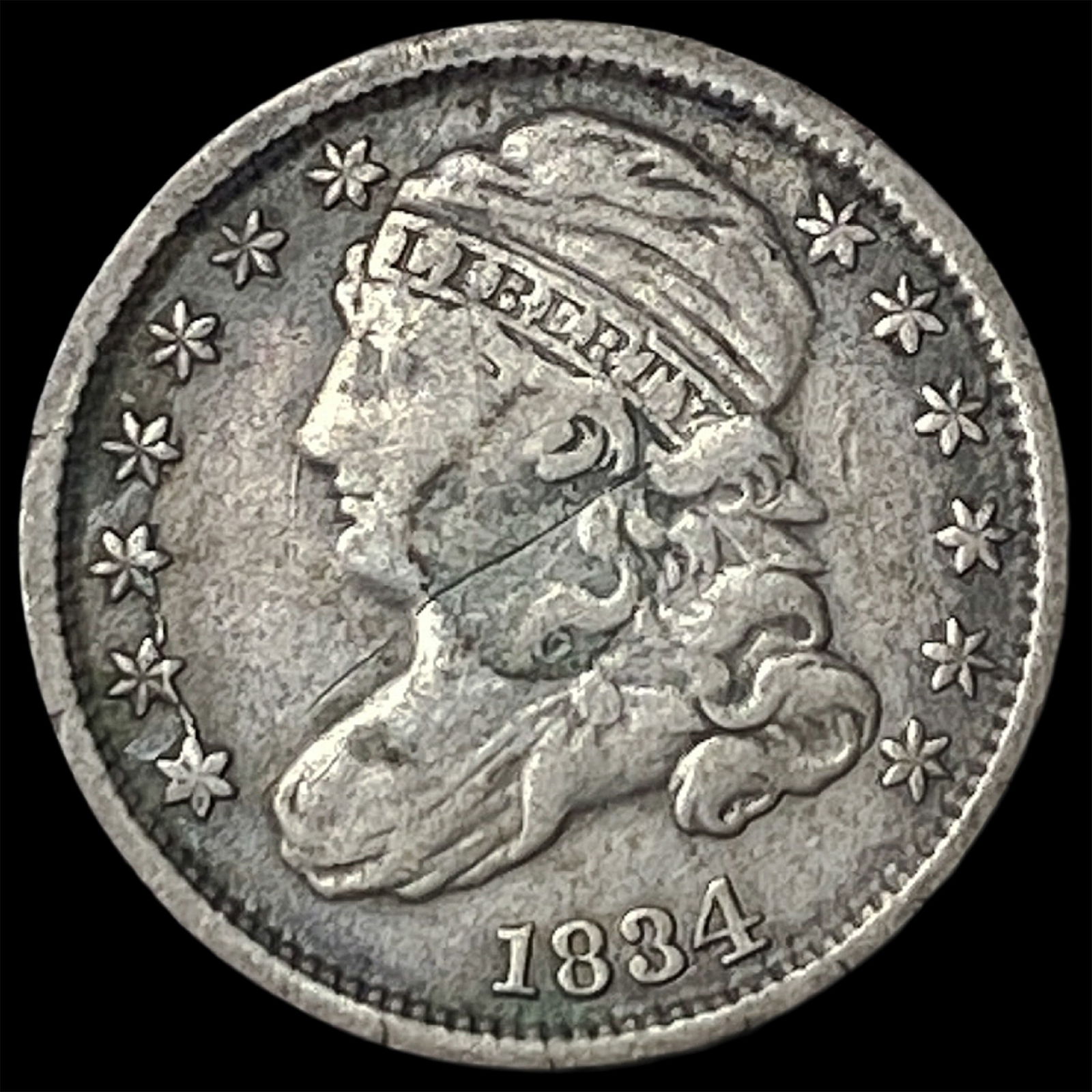 1834 Capped Bust Dime LIGHTLY CIRCULATED (1 of 2)