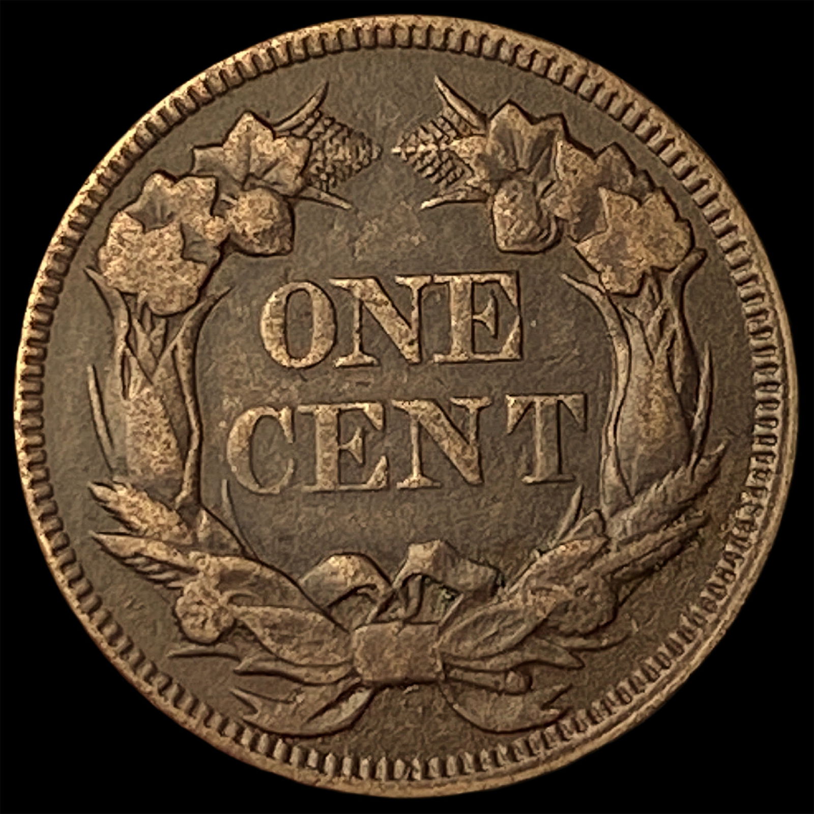 1857 Flying Eagle Cent ABOUT UNCIRCULATED - 2