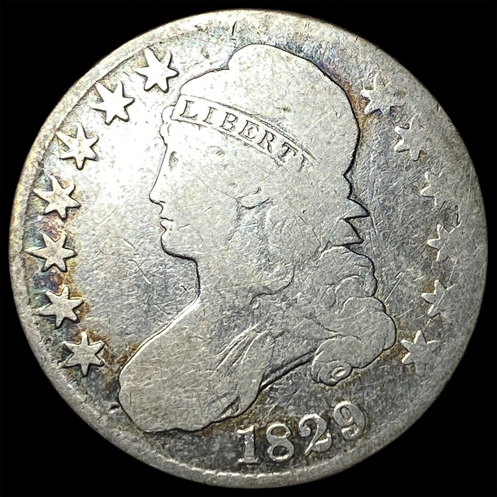 1829 Capped Bust Half Dollar NICELY CIRCULATED (1 of 2)