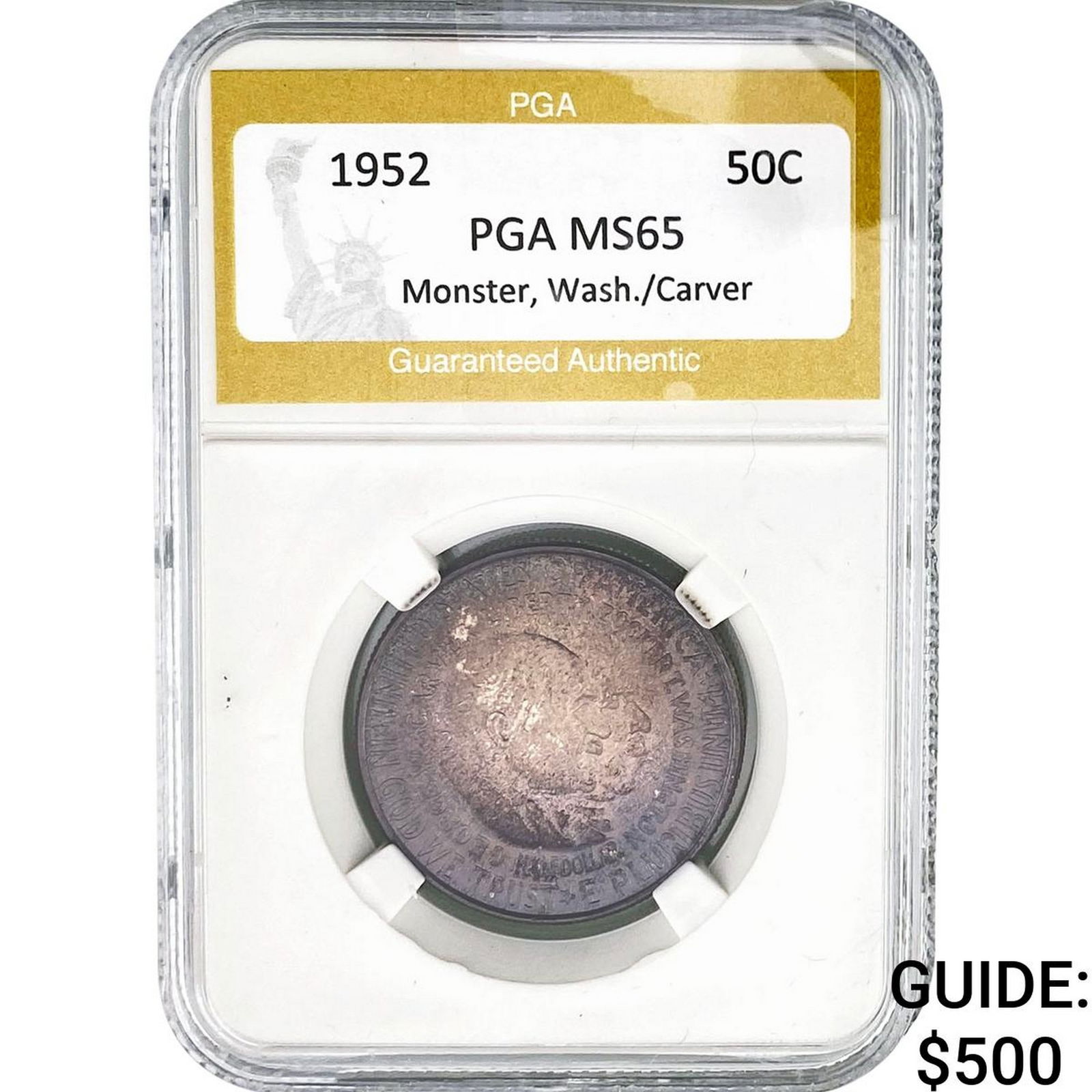 1952 Booker T Half Dollar PGA MS65 Monster (1 of 2)