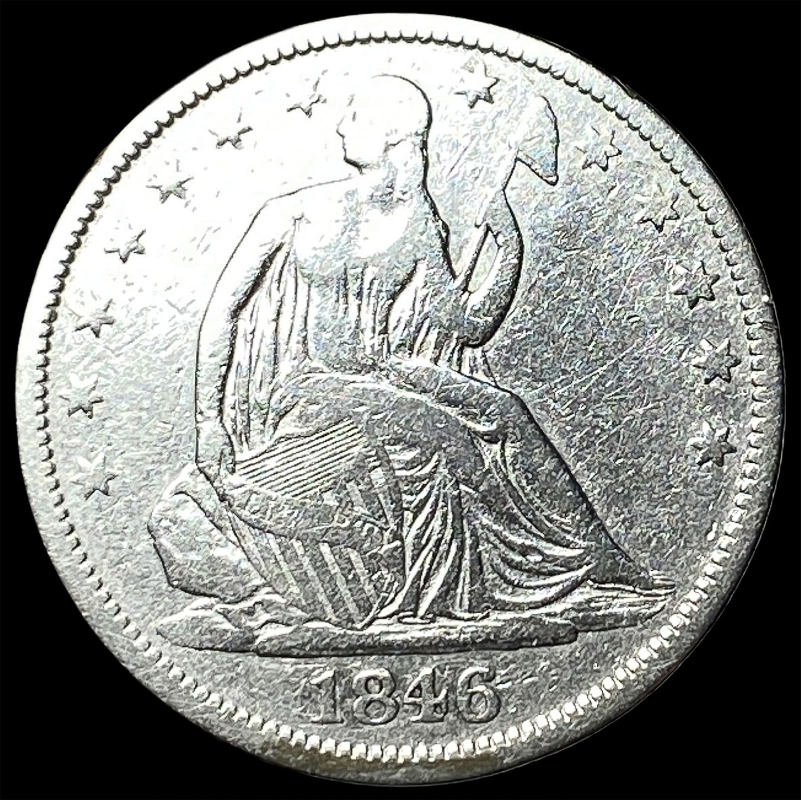 1846-O Silver Half Dollar ABOUT UNCIRCULATED (1 of 2)