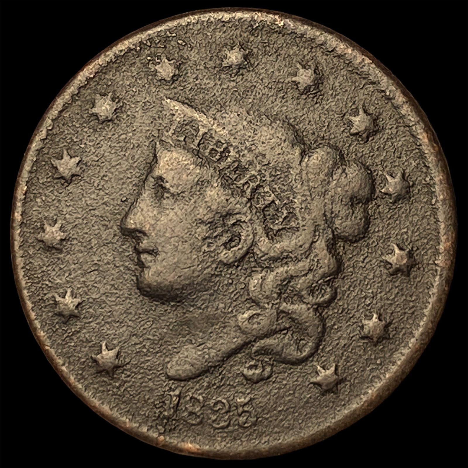 1835 Coronet Head Large Cent HIGH GRADE (1 of 2)