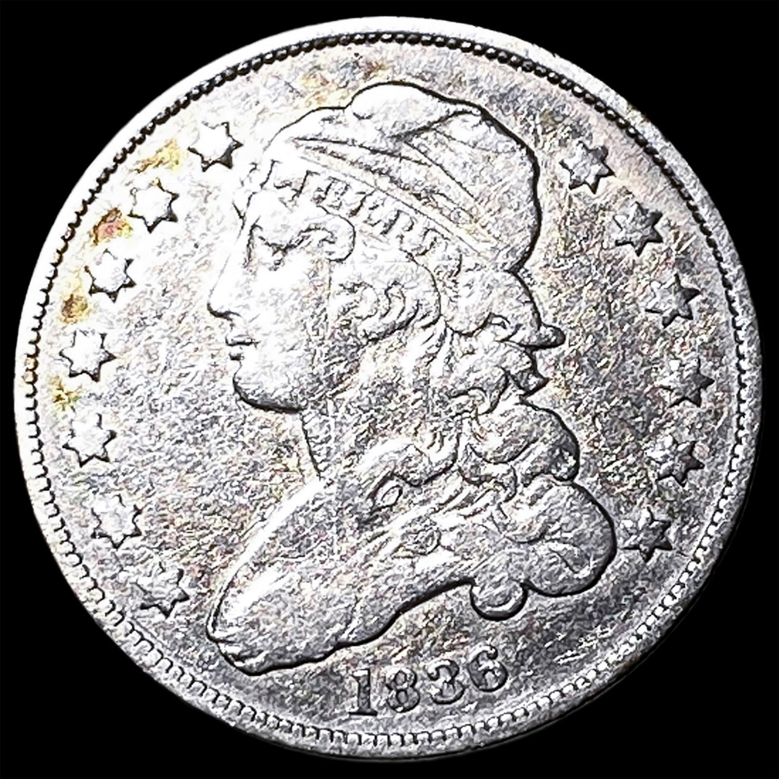 1836 Capped Bust Silver Quarter LIGHTLY CIRCULATED (1 of 2)