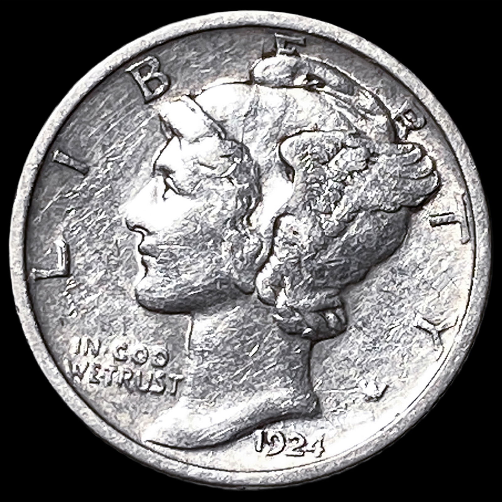 1924 Mercury Dime CLOSELY UNCIRCULATED (1 of 2)