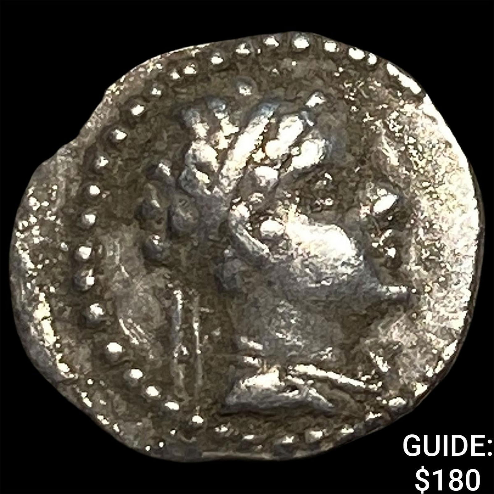Greco-Bactria Eucratides I 171-145 BC Silver Obol NEARLY UNCIRCULATED: Greco-Bactria Eucratides I 171-145 BC Silver Obol NEARLY UNCIRCULATED