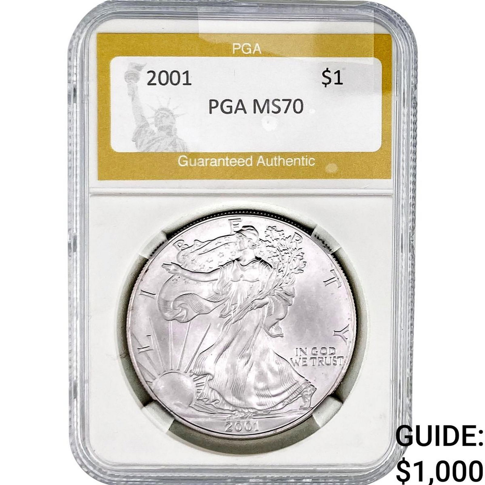 2001 Silver Eagle PGA MS70: 2001 Silver Eagle PGA MS70