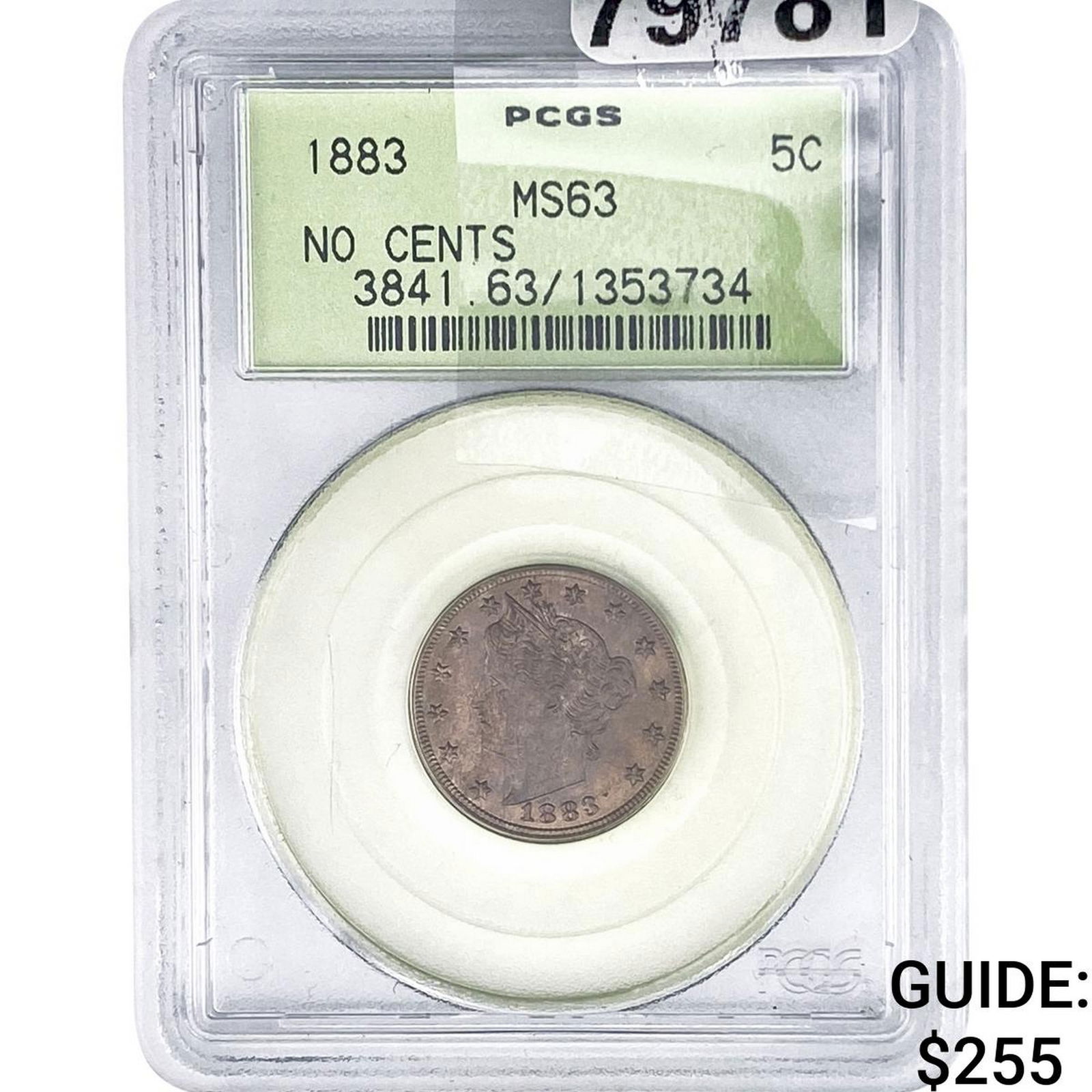 1883 Liberty Victory Nickel PCGS MS61: 1883 Liberty Victory Nickel PCGS MS61