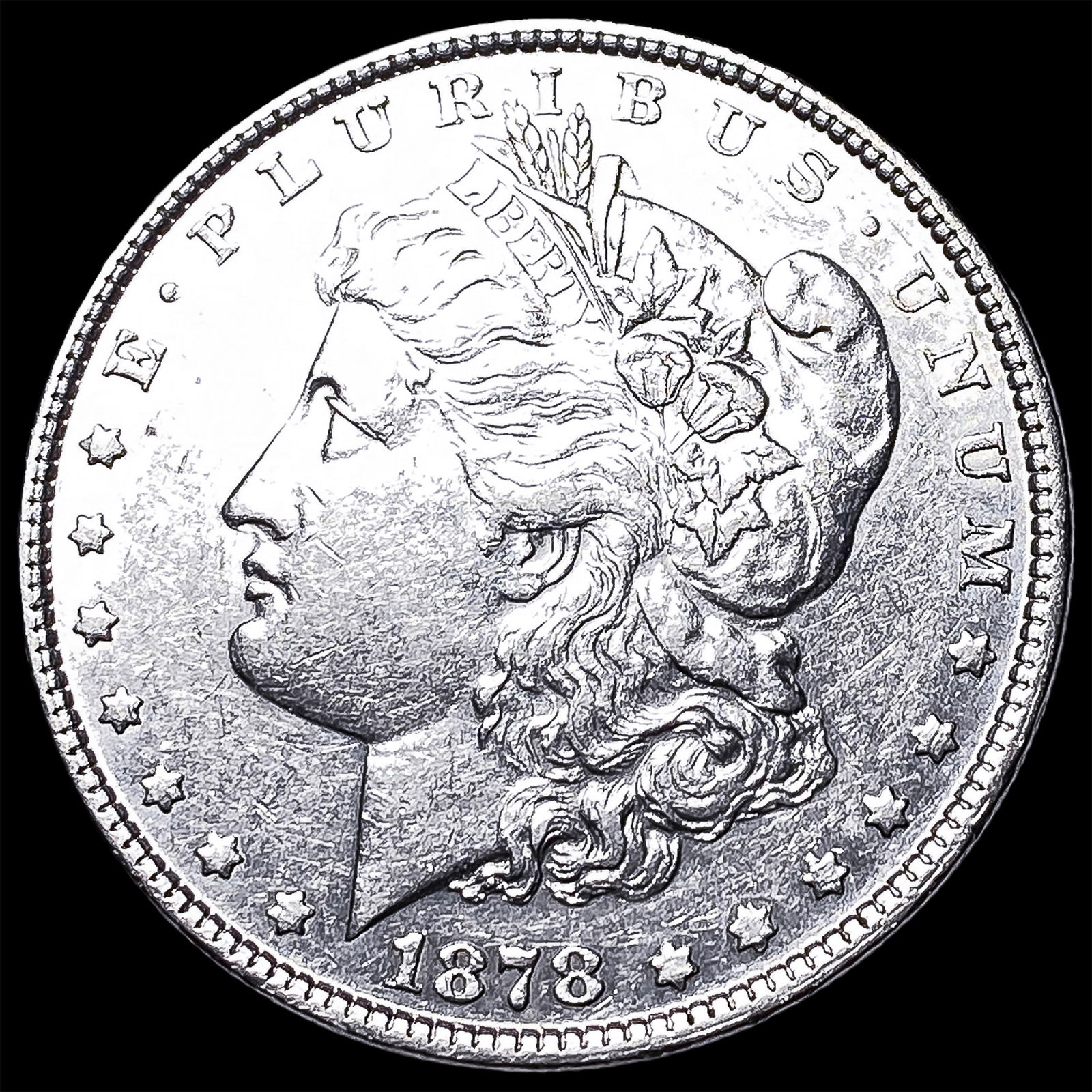 1878 Silver Morgan Dollar CLOSELY UNCIRCULATED: 1878 Silver Morgan Dollar CLOSELY UNCIRCULATED