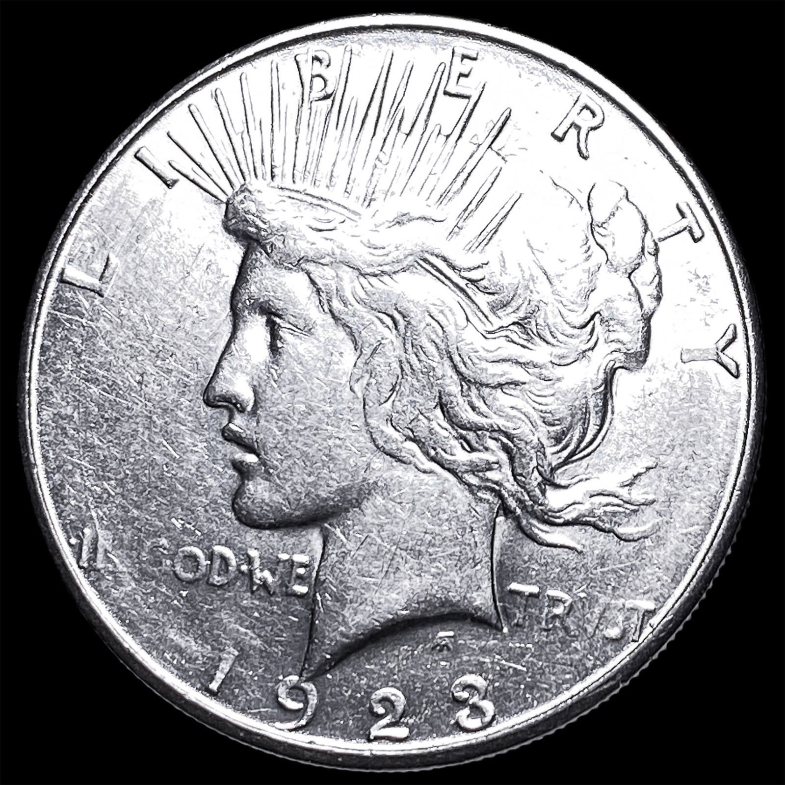 1923-S Silver Peace Dollar CLOSELY UNCIRCULATED: 1923-S Silver Peace Dollar CLOSELY UNCIRCULATED
