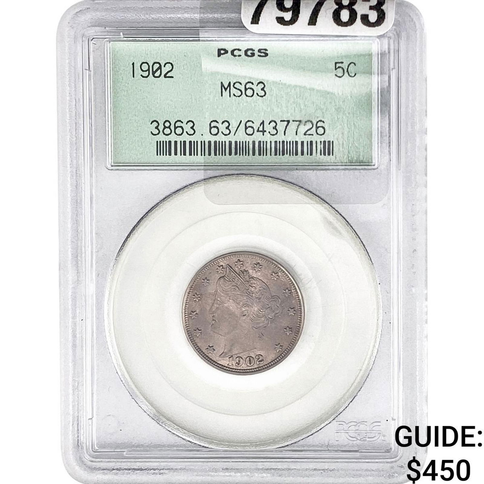 1902 Liberty Victory Nickel PCGS MS63 (1 of 2)
