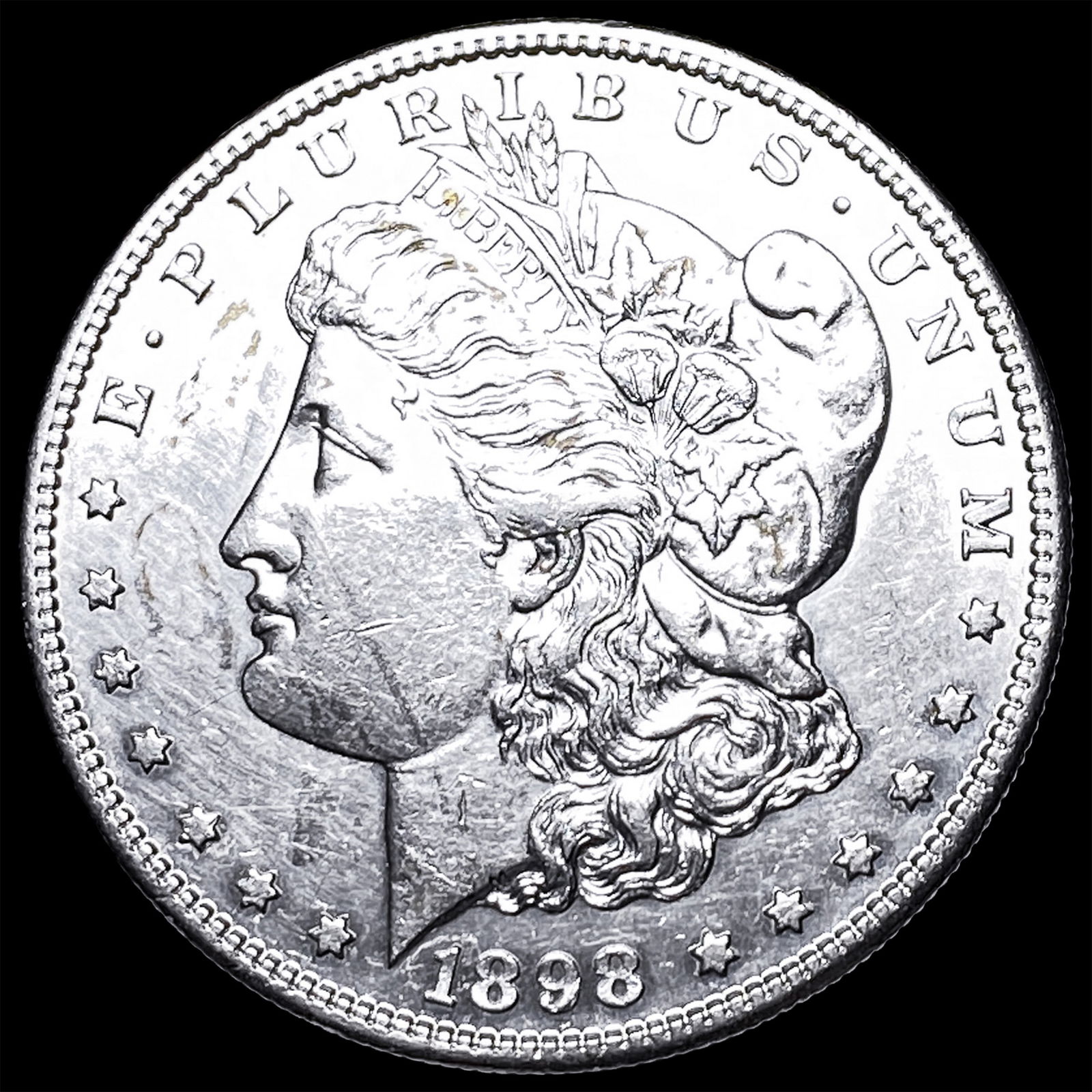 1898 Morgan Silver Dollar CHOICE AU: 1898 Morgan Silver Dollar CHOICE AU