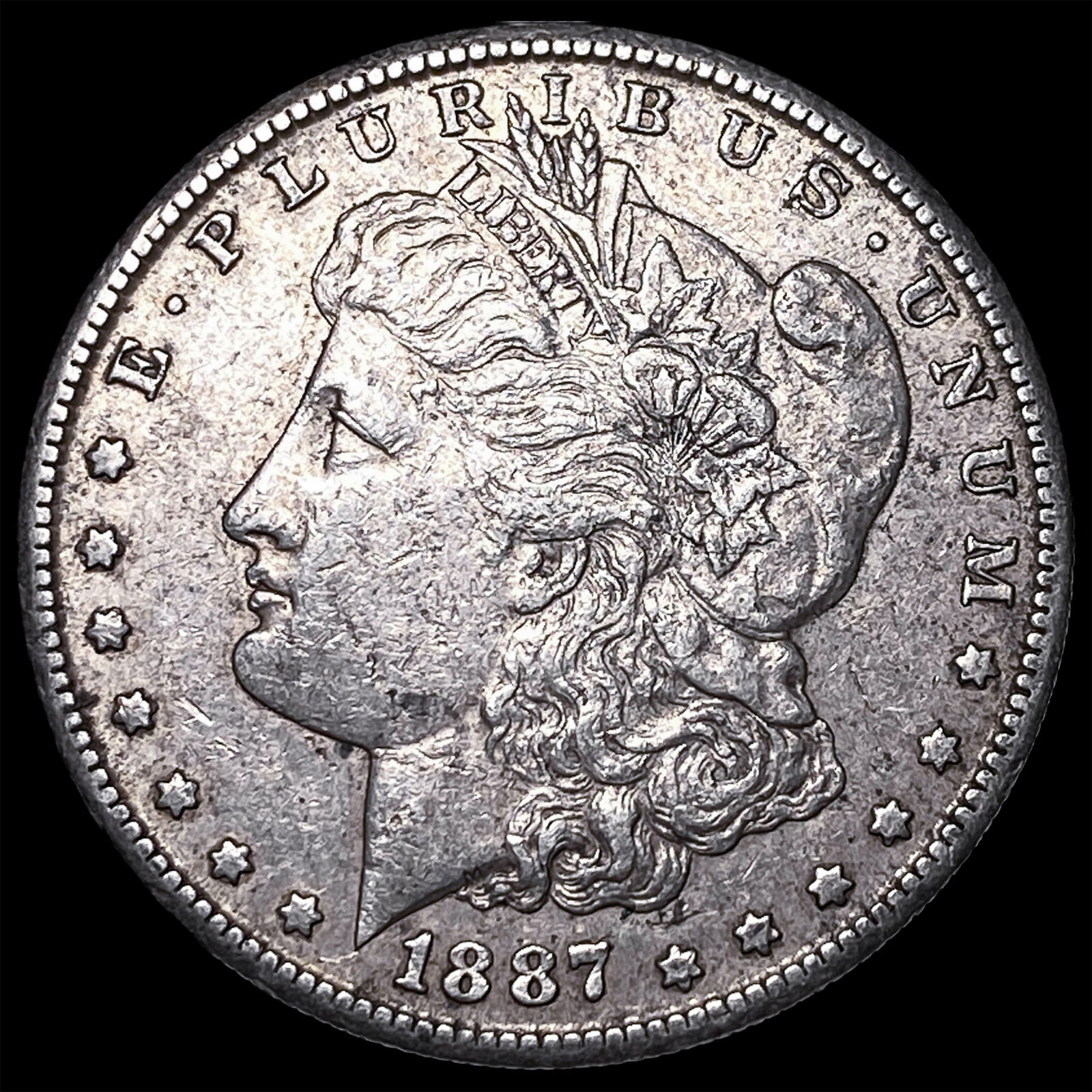 1887-S Silver Morgan Dollar NEARLY UNCIRCULATED: 1887-S Silver Morgan Dollar NEARLY UNCIRCULATED