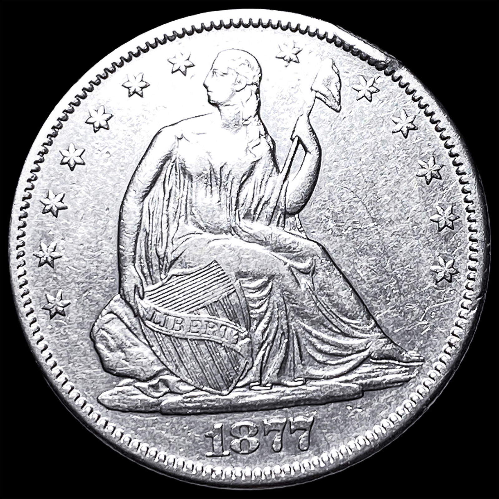 1877-S Silver Half Dollar HIGH GRADE (1 of 2)