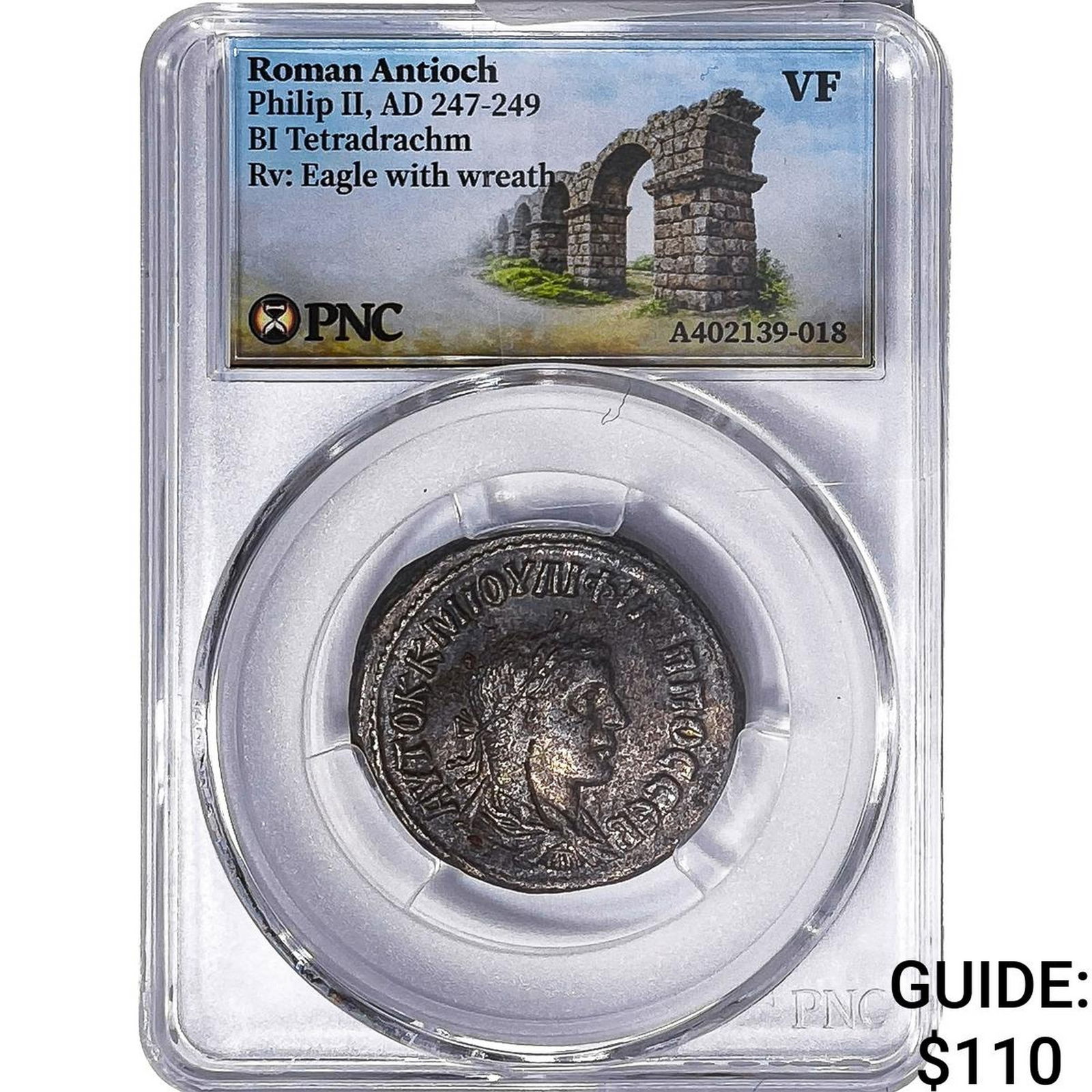 Roman Antioch Philip II 247-249 AD Bi-Tetradrachm PNC VF: Roman Antioch Philip II 247-249 AD Bi-Tetradrachm PNC VF