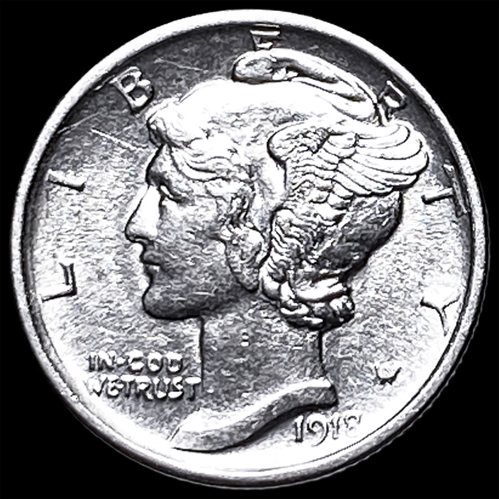 1918-S Silver Mercury Dime UNCIRCULATED: 1918-S Silver Mercury Dime UNCIRCULATED