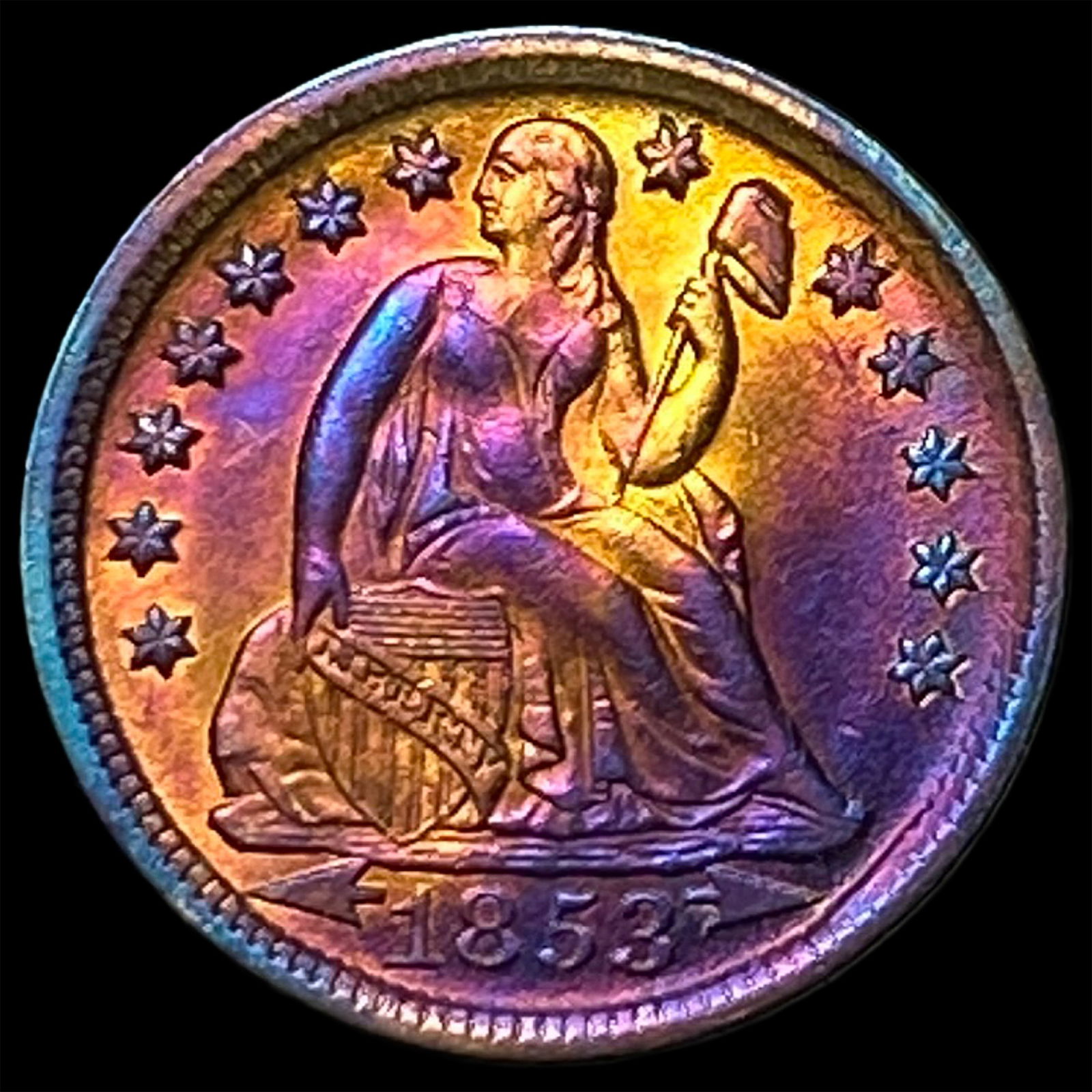 1853 Seated Liberty Dime (Arrows) UNCIRCULATED: 1853 Seated Liberty Dime (Arrows) UNCIRCULATED