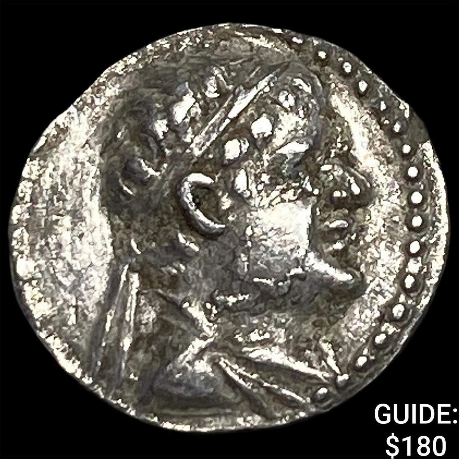 Greco-Bactria Eucratides I 171-145 BC Silver Obol NEARLY UNCIRCULATED: Greco-Bactria Eucratides I 171-145 BC Silver Obol NEARLY UNCIRCULATED