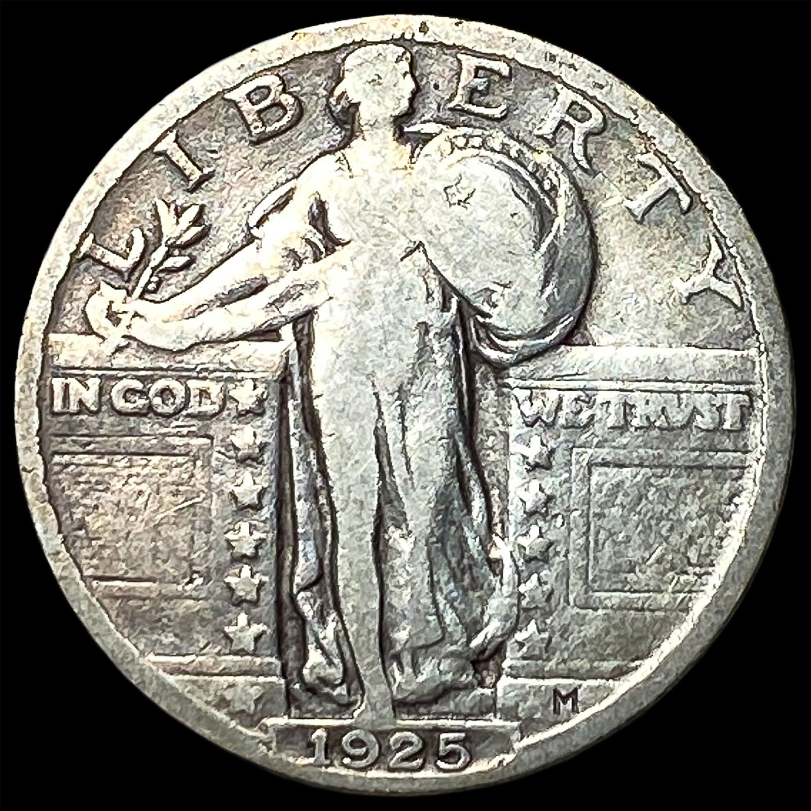 1925 Standing Liberty Quarter NICELY CIRCULATED: 1925 Standing Liberty Quarter NICELY CIRCULATED