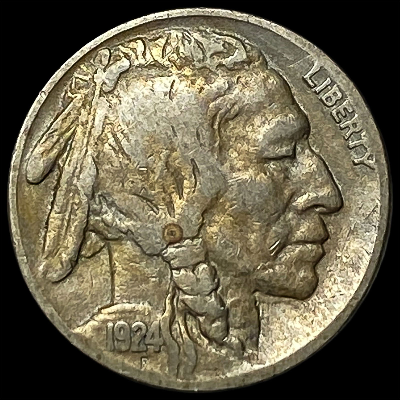 1924-S Nickel Buffalo Nickel ABOUT UNCIRCULATED: 1924-S Nickel Buffalo Nickel ABOUT UNCIRCULATED