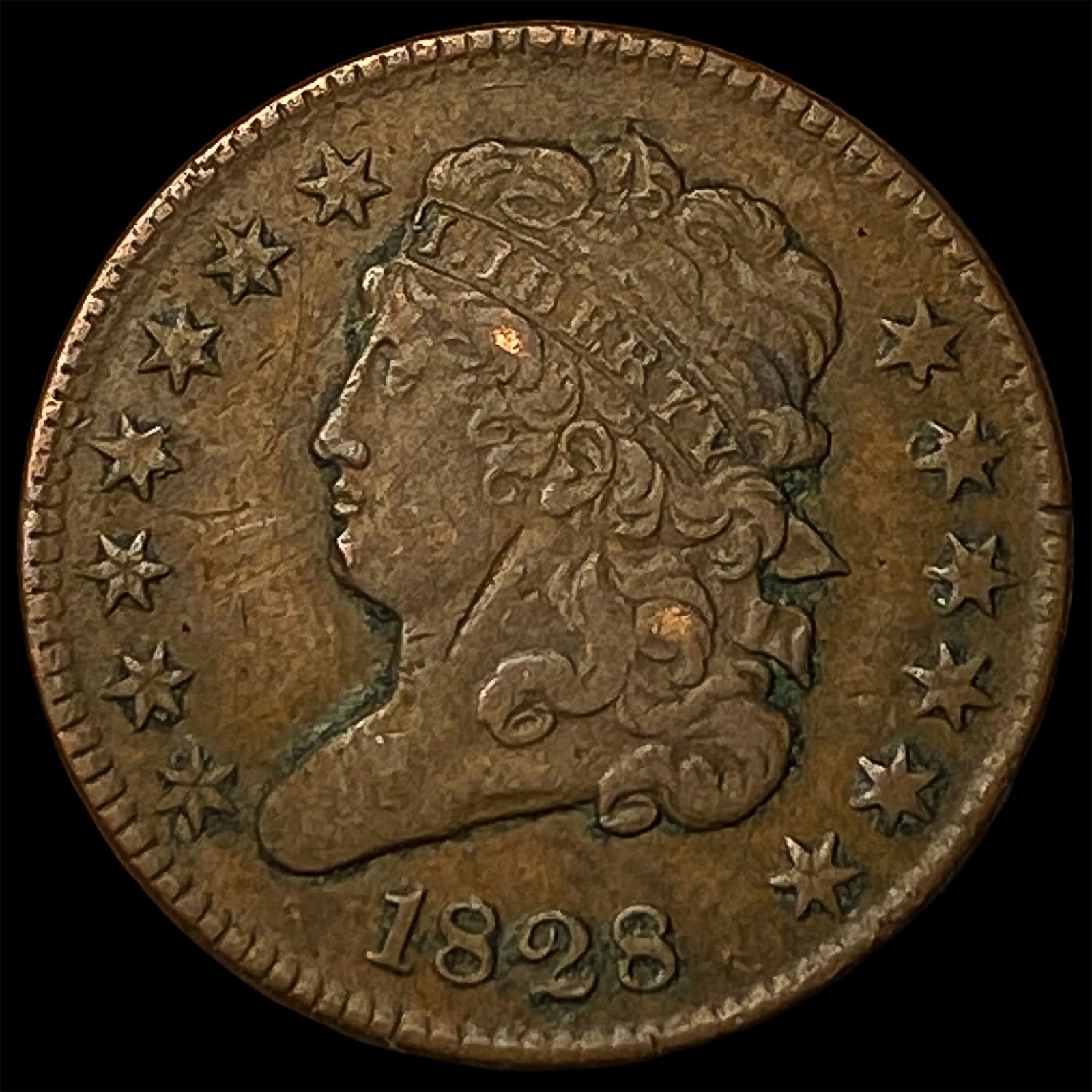 1828 Classic Head Half Cent LIGHTLY CIRCULATED: 1828 Classic Head Half Cent LIGHTLY CIRCULATED