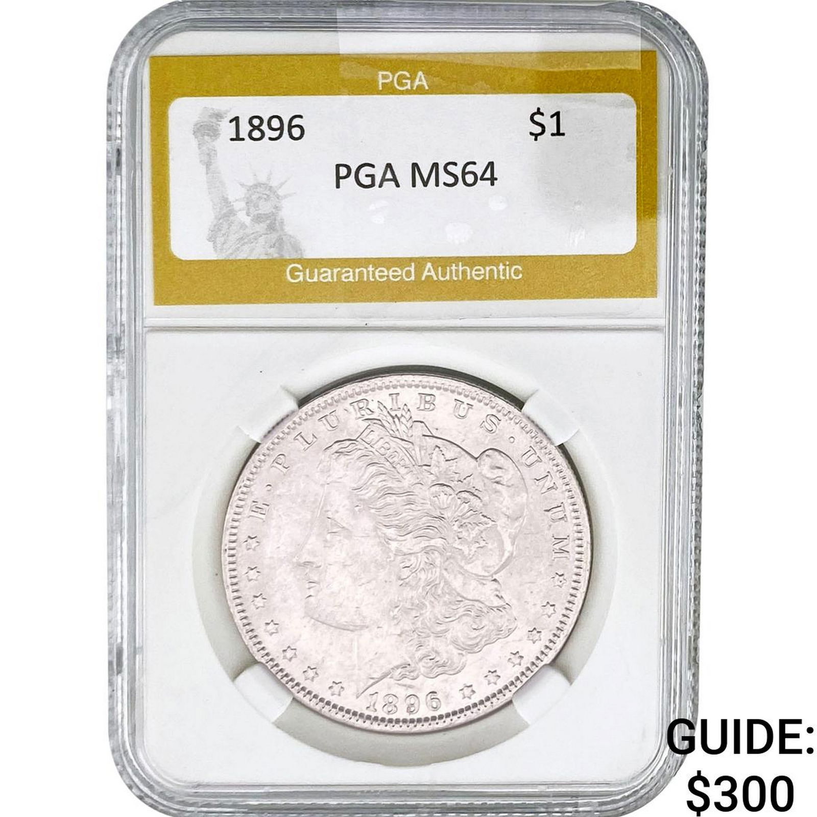 1896 Morgan Silver Dollar PGA MS64: 1896 Morgan Silver Dollar PGA MS64