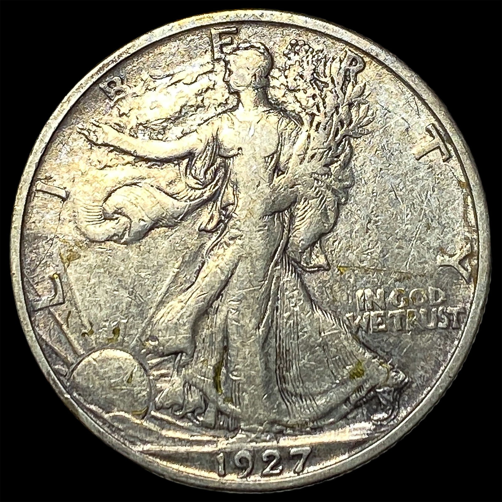 1927-S Walking Liberty Half Dollar ABOUT UNCIRCULATED: 1927-S Walking Liberty Half Dollar ABOUT UNCIRCULATED