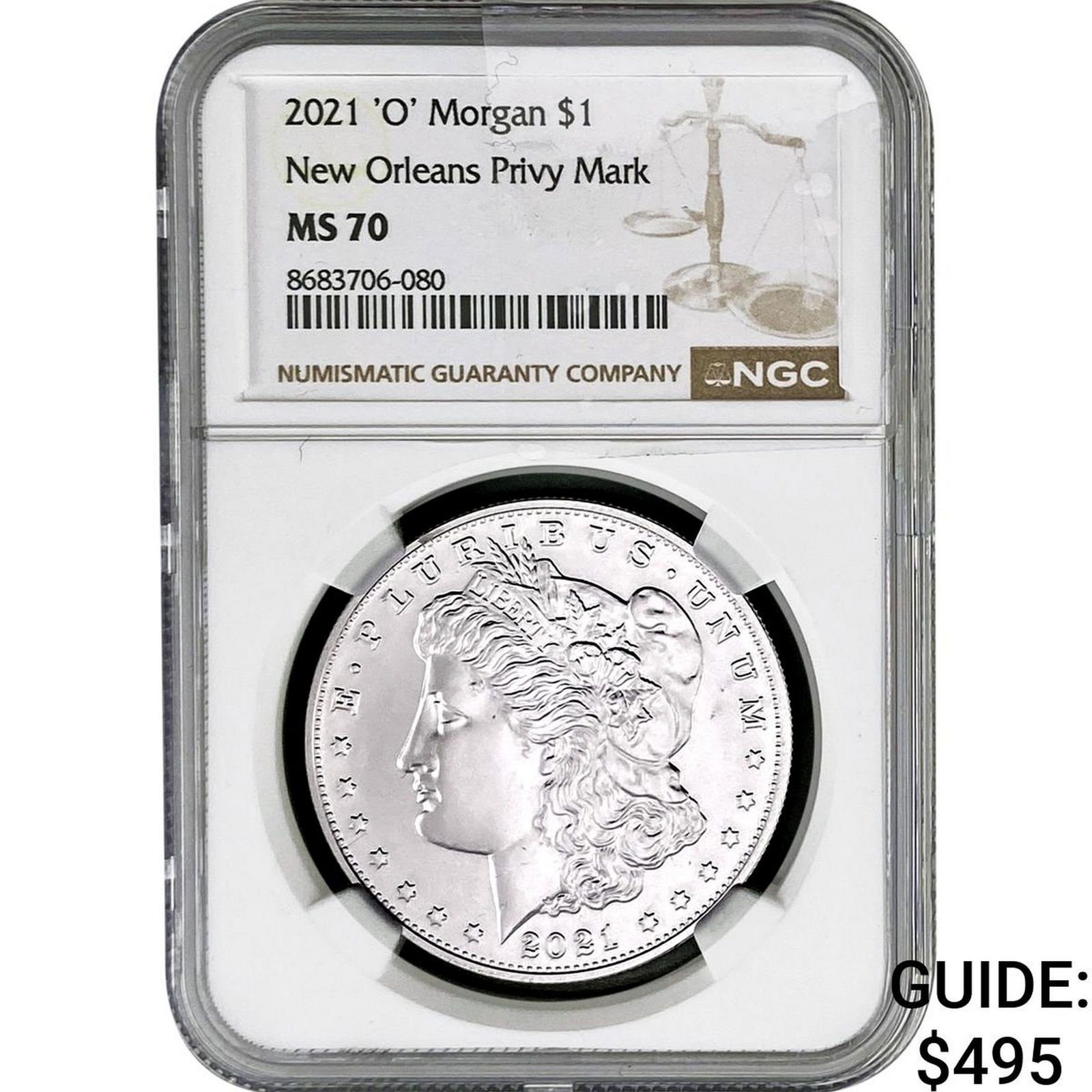 2021 'O' Privy Morgan Silver Dollar NGC MS70: 2021 'O' Privy Morgan Silver Dollar NGC MS70