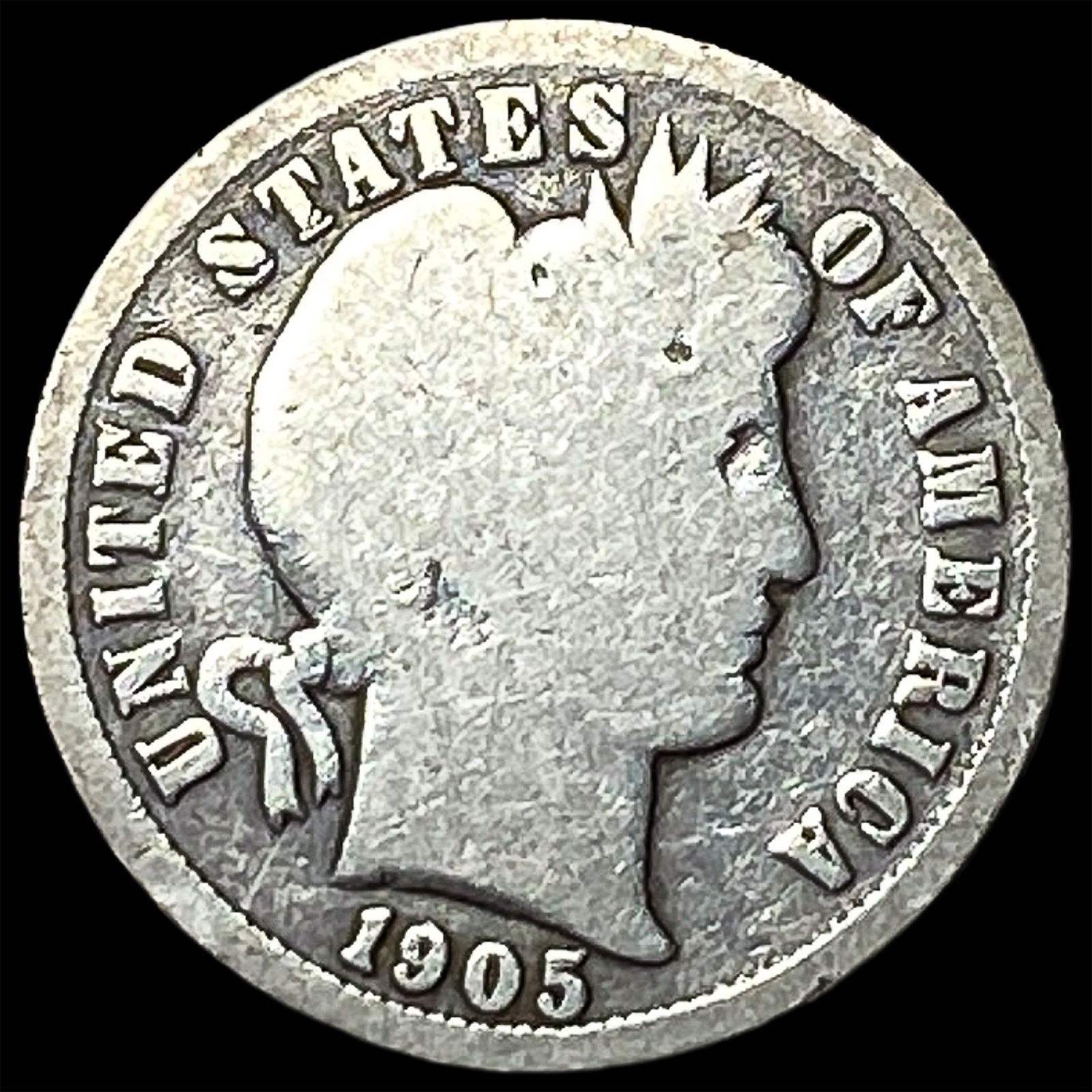 1905-O Silver Barber Dime NICELY CIRCULATED: 1905-O Silver Barber Dime NICELY CIRCULATED