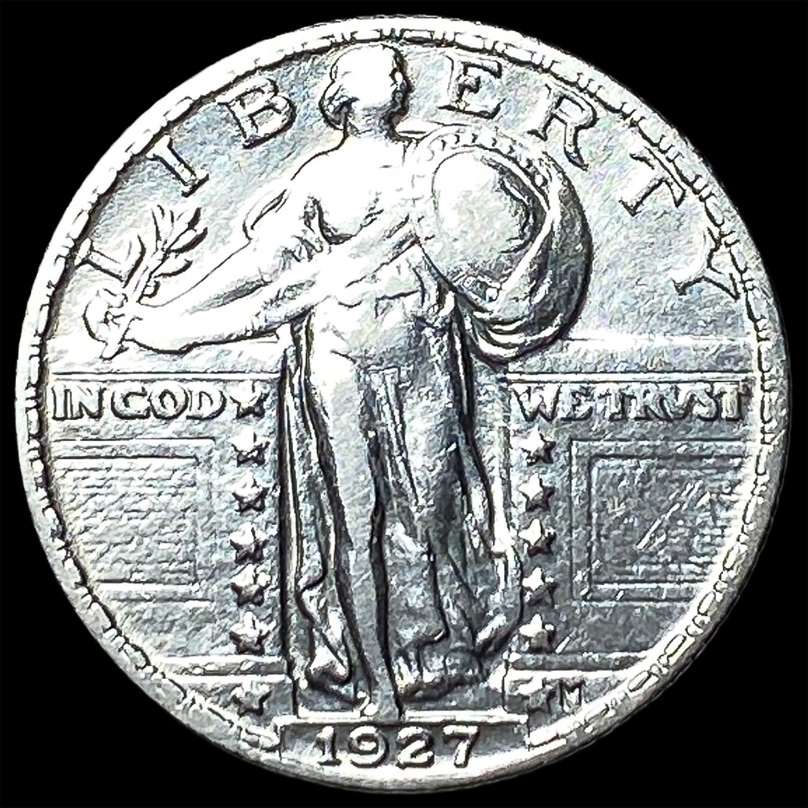 1927 Standing Liberty Silver Quarter CLOSELY UNCIRCULATED: 1927 Standing Liberty Silver Quarter CLOSELY UNCIRCULATED