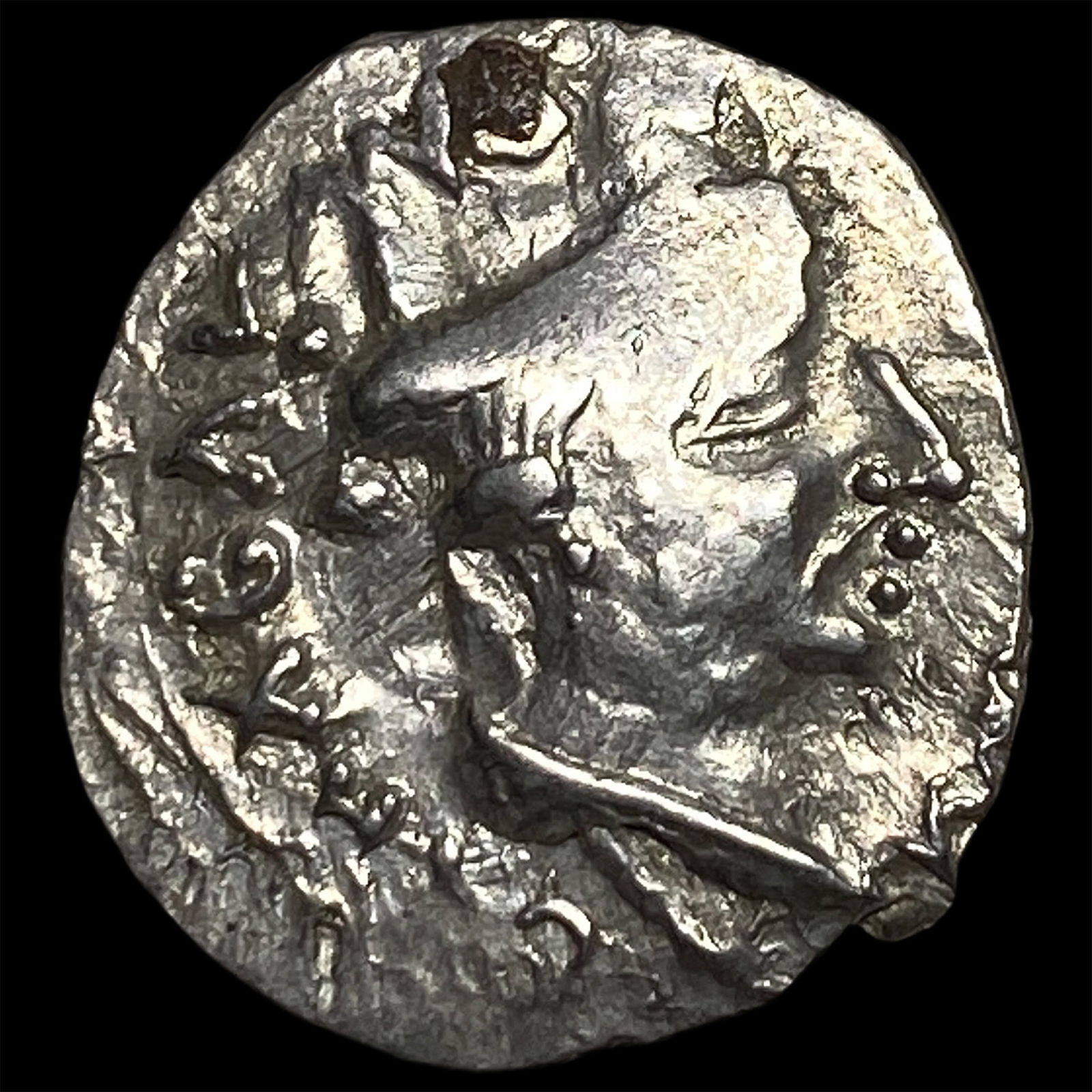 Ancient Indian Nahapana 78-40 BC Silver Drachm CLOSELY UNCIRCULATED: Ancient Indian Nahapana 78-40 BC Silver Drachm CLOSELY UNCIRCULATED