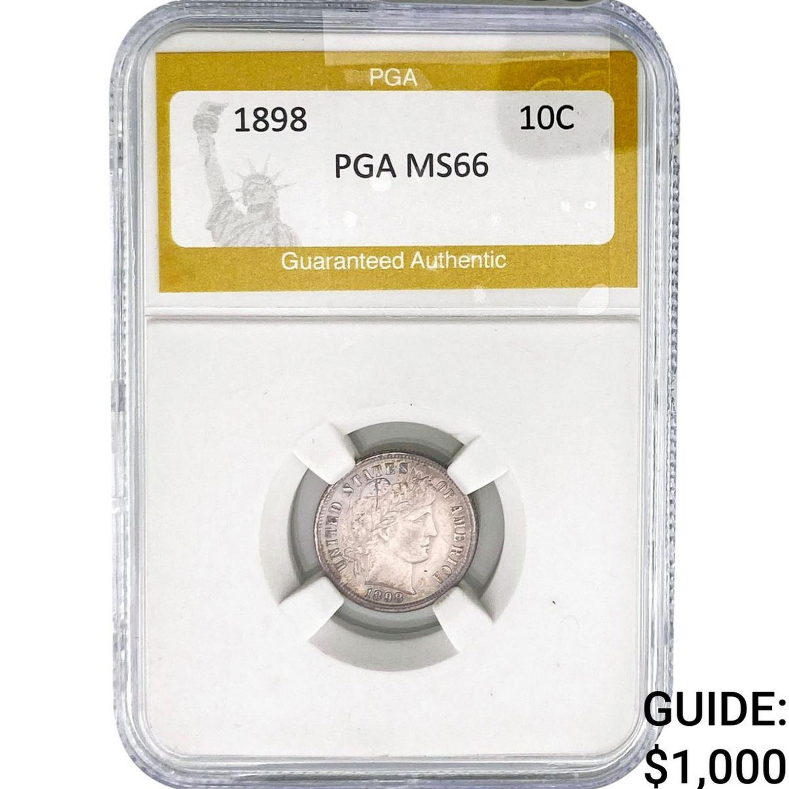 1898 Barber Dime PGA MS66 (1 of 2)