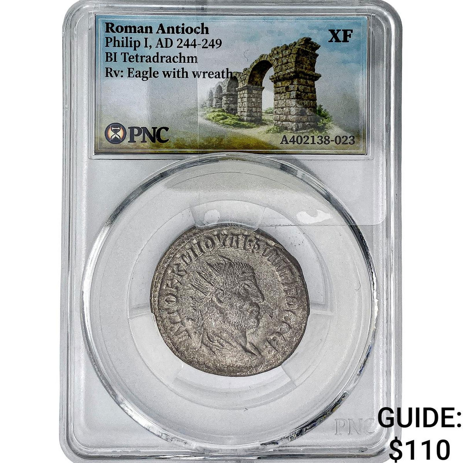Roman Antioch Philip I 244-249 AD Bi-Tetradrachm PNC XF: Roman Antioch Philip I 244-249 AD Bi-Tetradrachm PNC XF