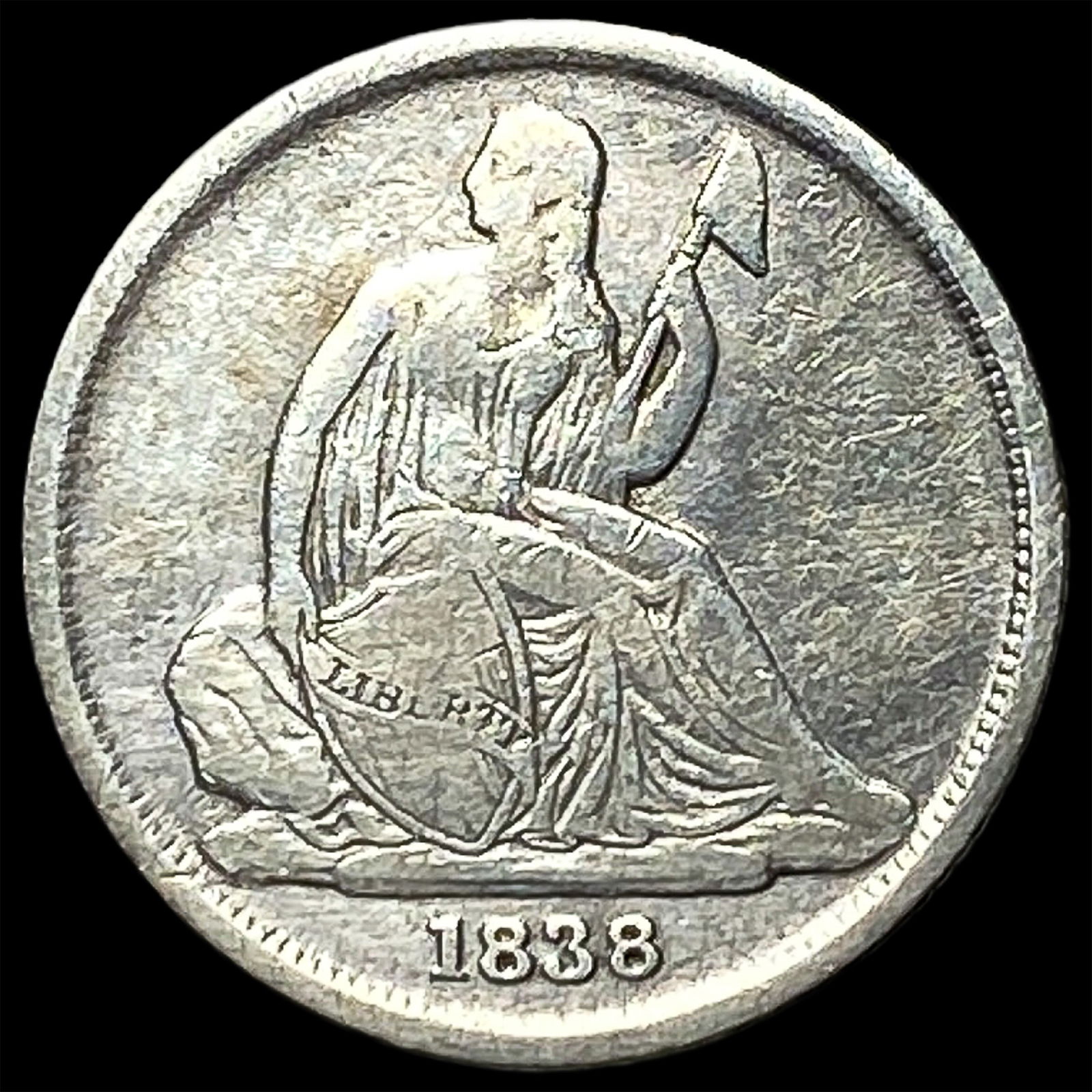 1838-O Seated Liberty Dime NICELY CIRCULATED: 1838-O Seated Liberty Dime NICELY CIRCULATED