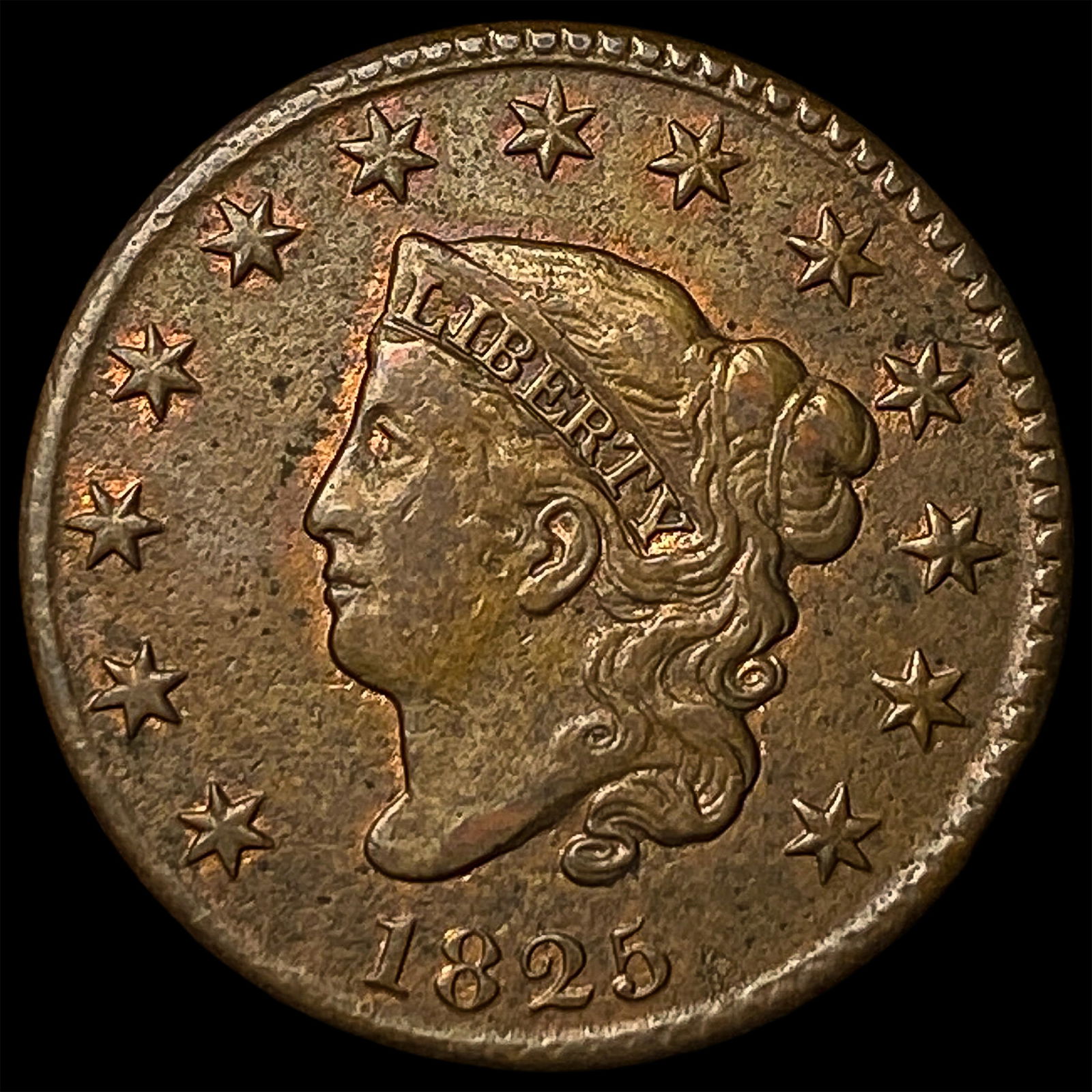 1825 Coronet Head Large Cent CLOSELY UNCIRCULATED (1 of 2)