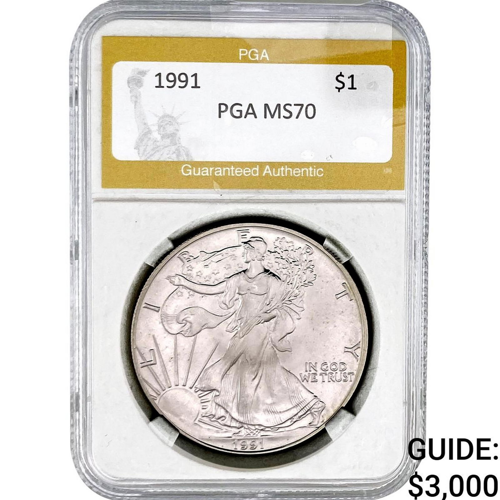1991 Silver Eagle PGA MS70: 1991 Silver Eagle PGA MS70
